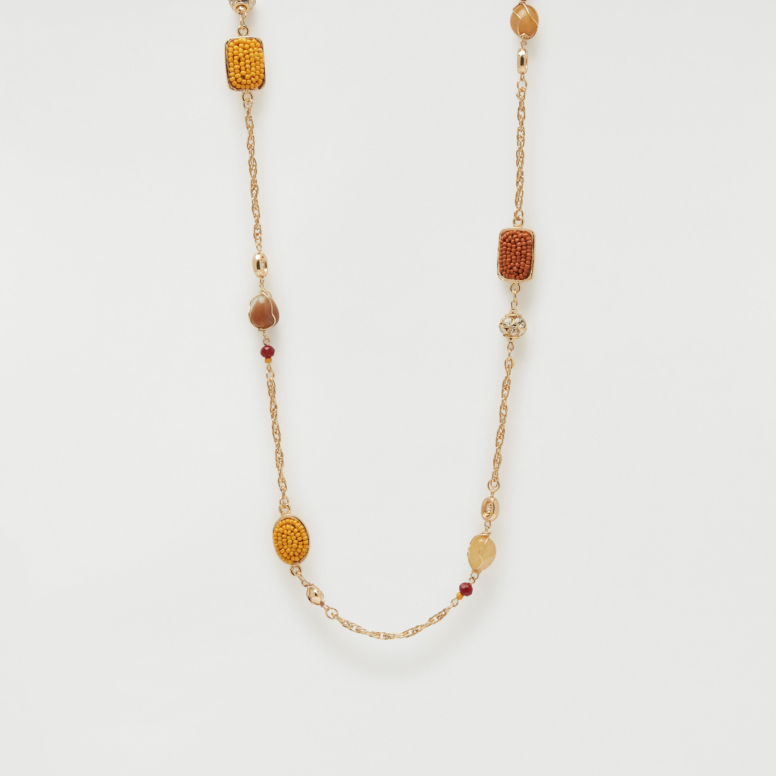 قلادة سلسلة مزينة بالخرز بمشبك إغلاق-women-watchesandjewellery-jewellery-necklacesandpendants-image-1