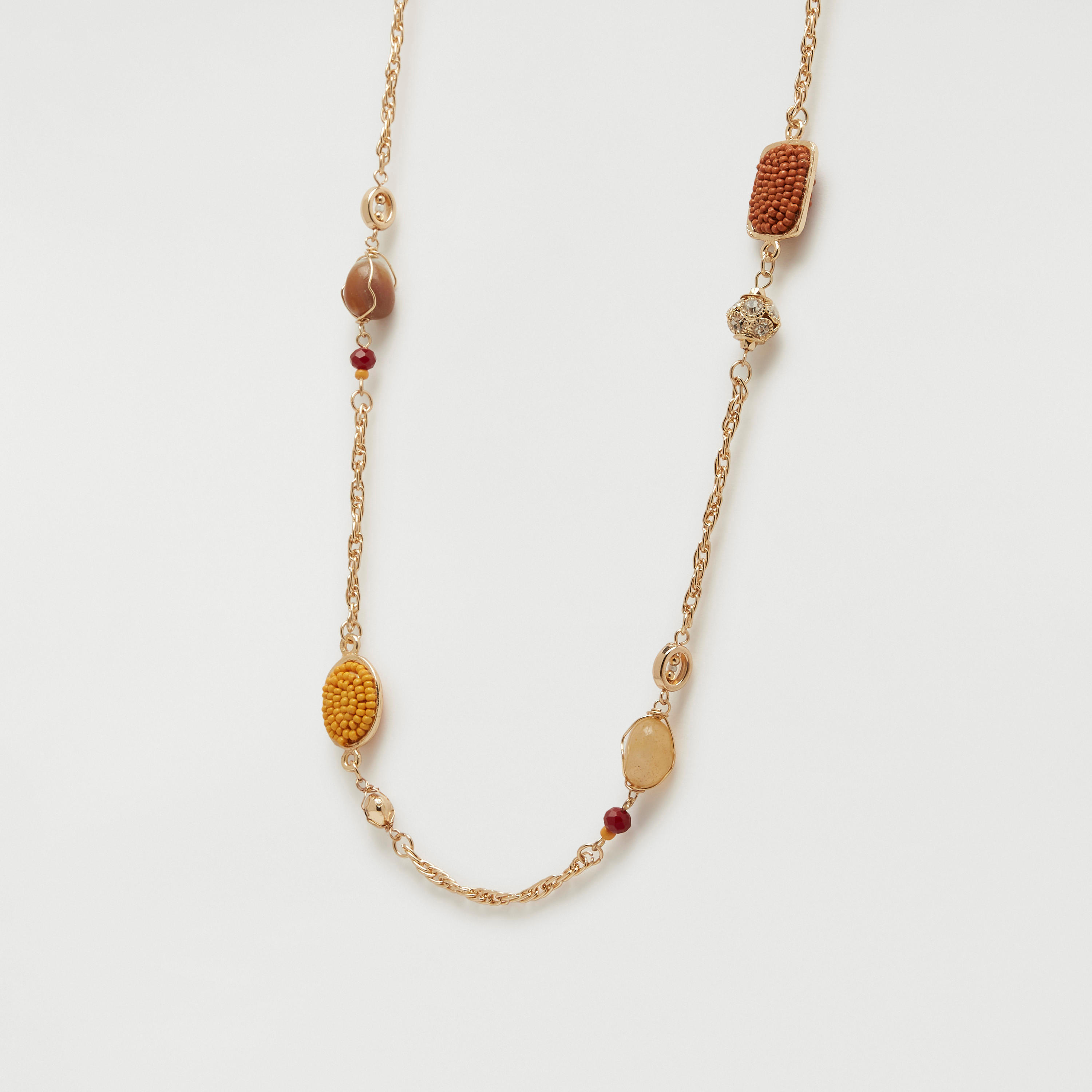 قلادة سلسلة مزينة بالخرز بمشبك إغلاق-women-watchesandjewellery-jewellery-necklacesandpendants-image-2