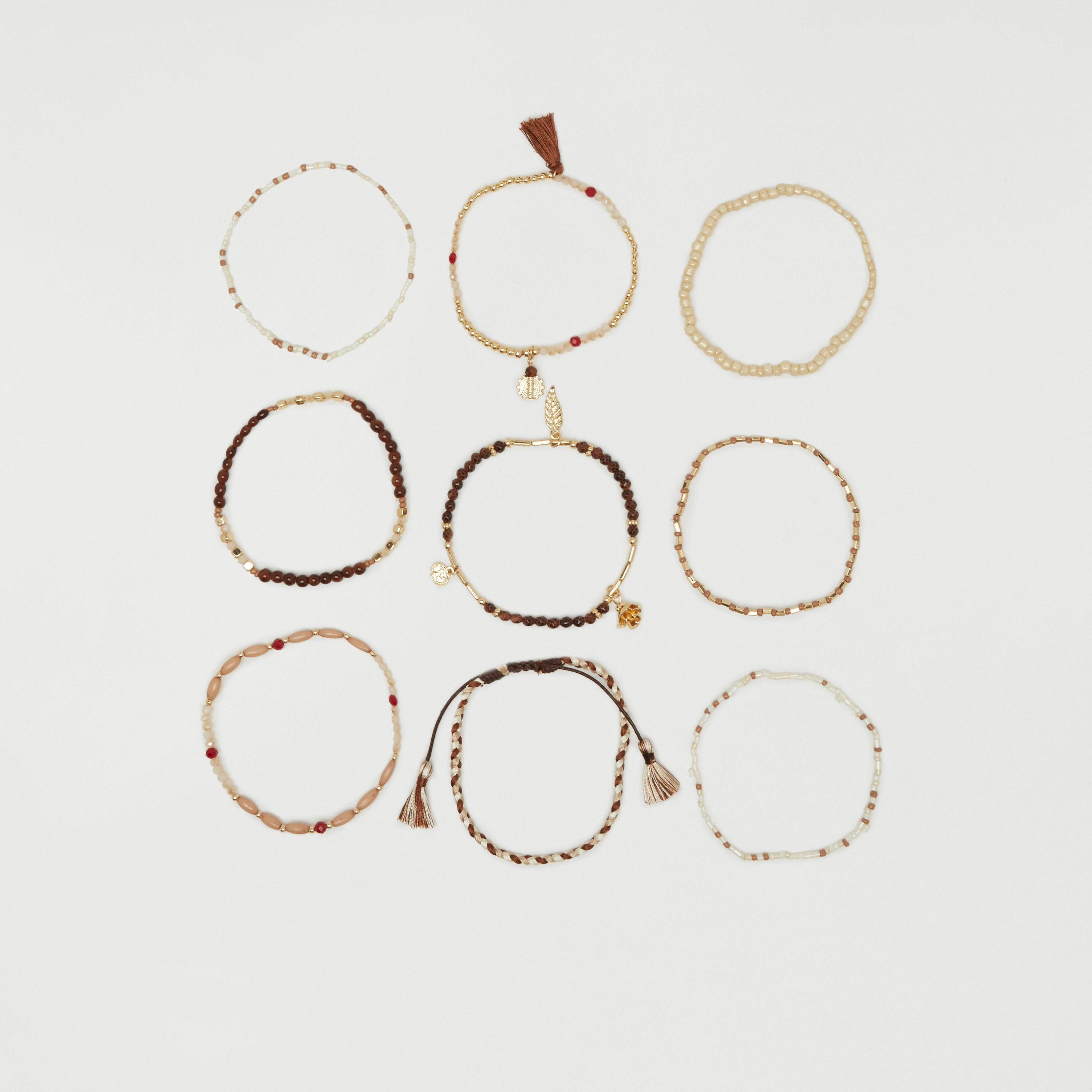 Set of 9 - Beaded Bracelet-women-watchesandjewellery-jewellery-banglesandbracelets-image-1