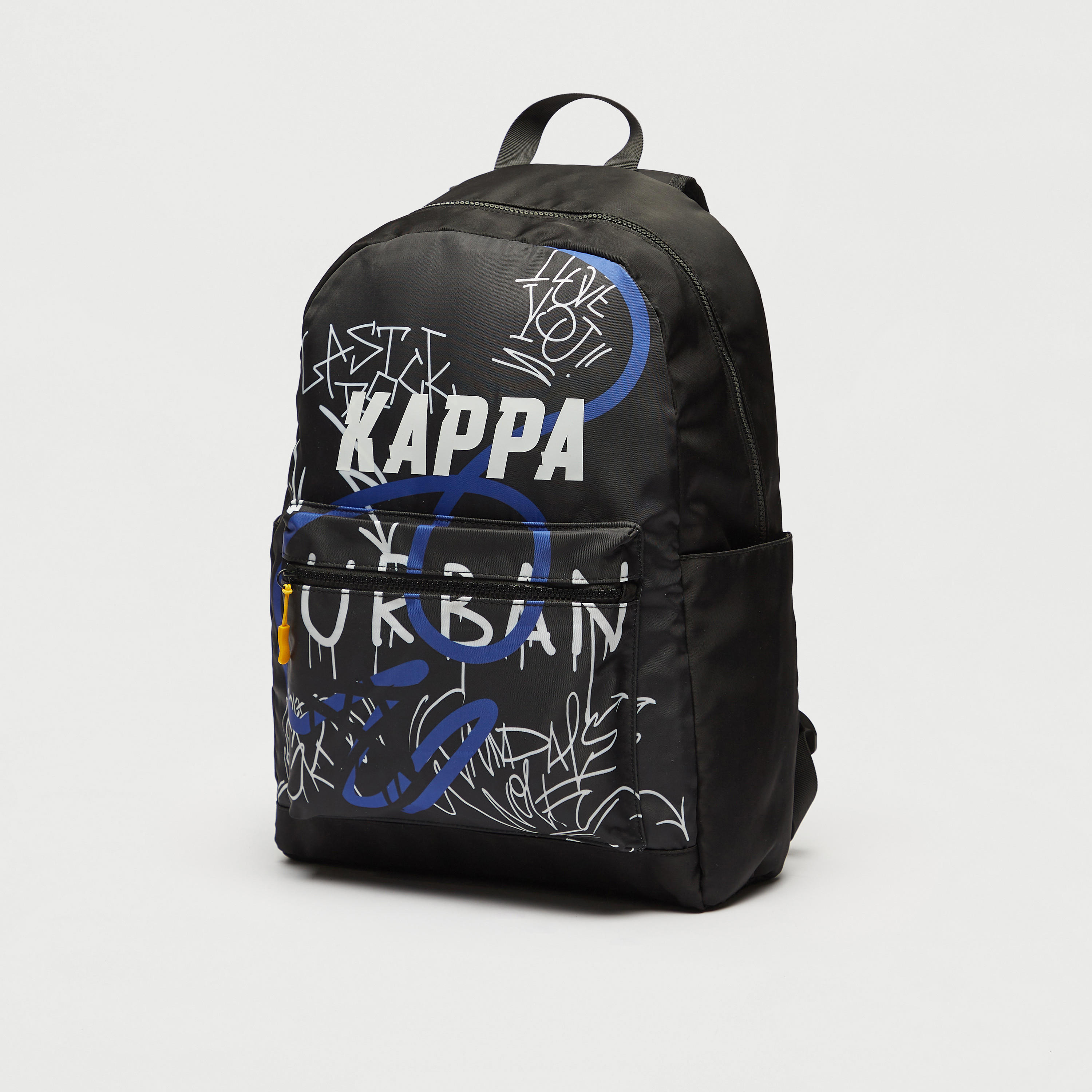 Kappa Printed Backpack with Adjustable Straps and Zip Closure-men-bags-image-3