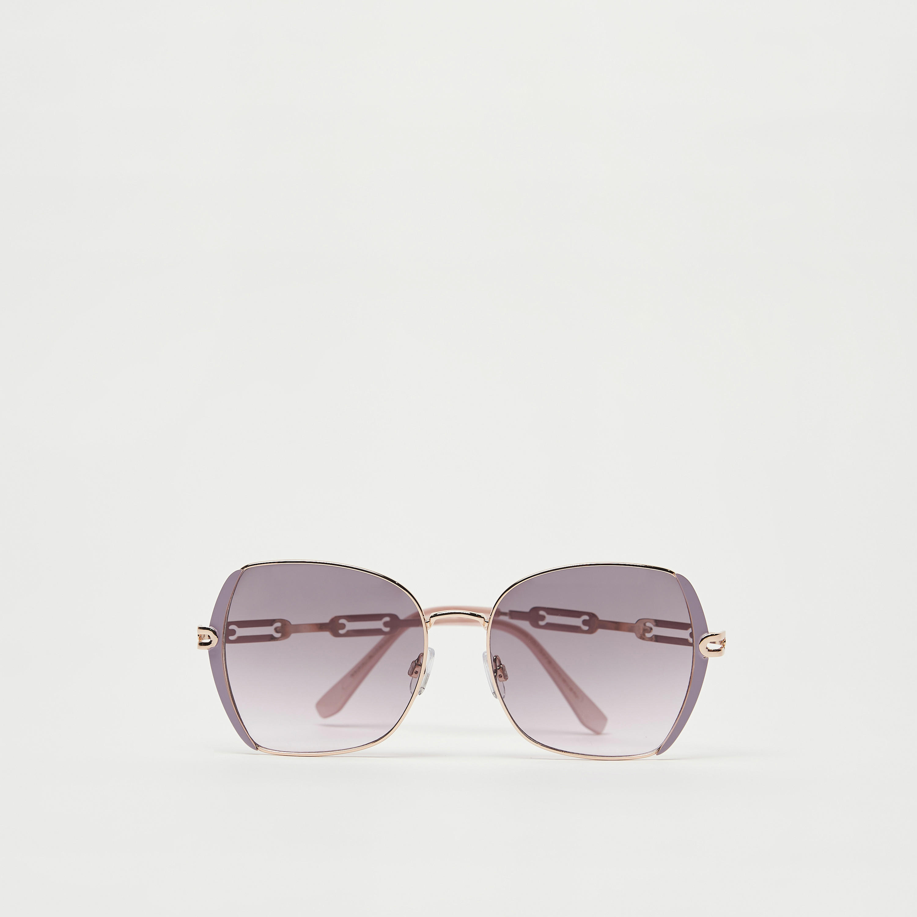 Butterfly Frame Tinted Sunglasses with Nose Pads and Chain Arm-women-sunglasses-image-1