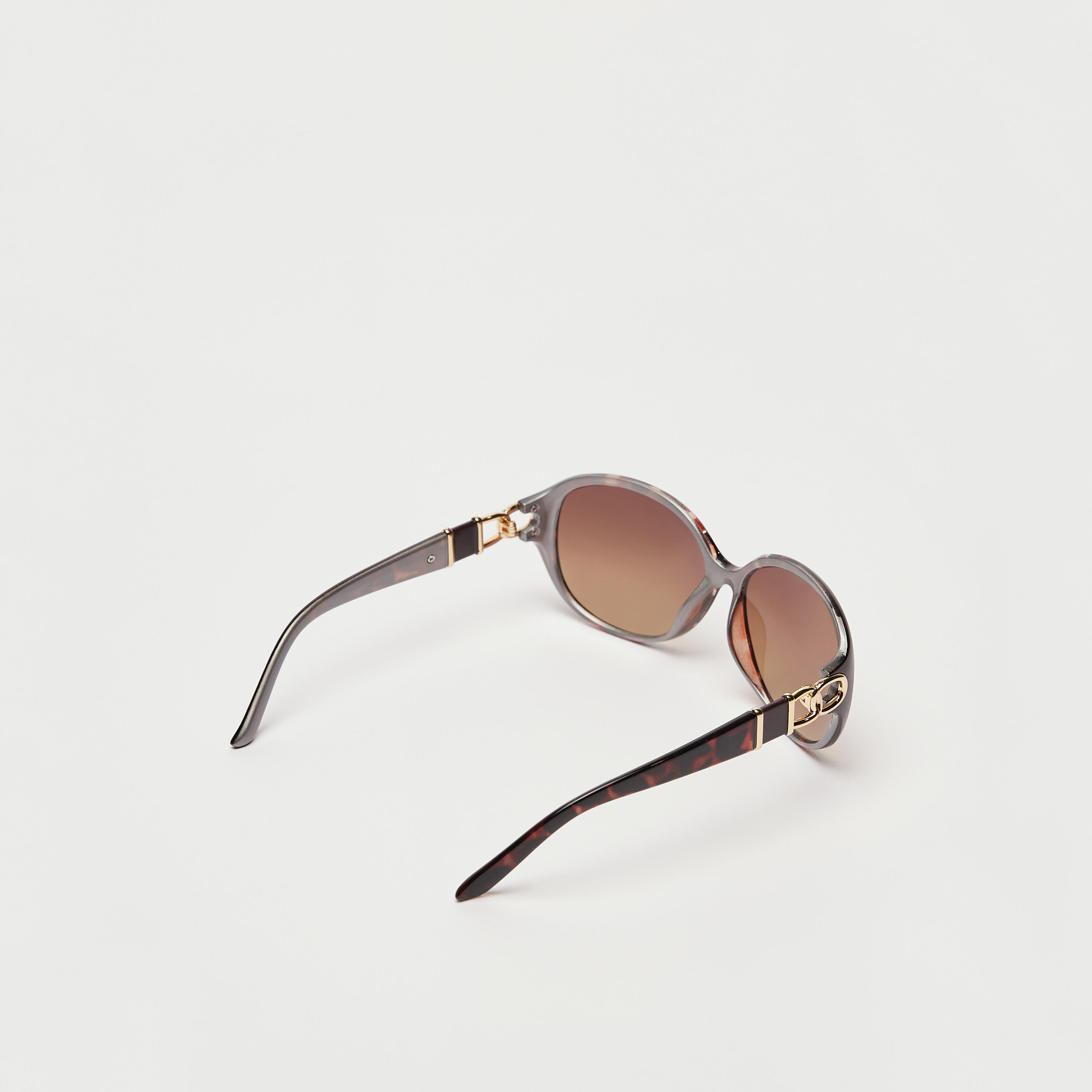 نظّارة شمسية بإطار كامل بطبعات وعدسات ملوّنة ووسادات للأنف-women-sunglasses-image-3