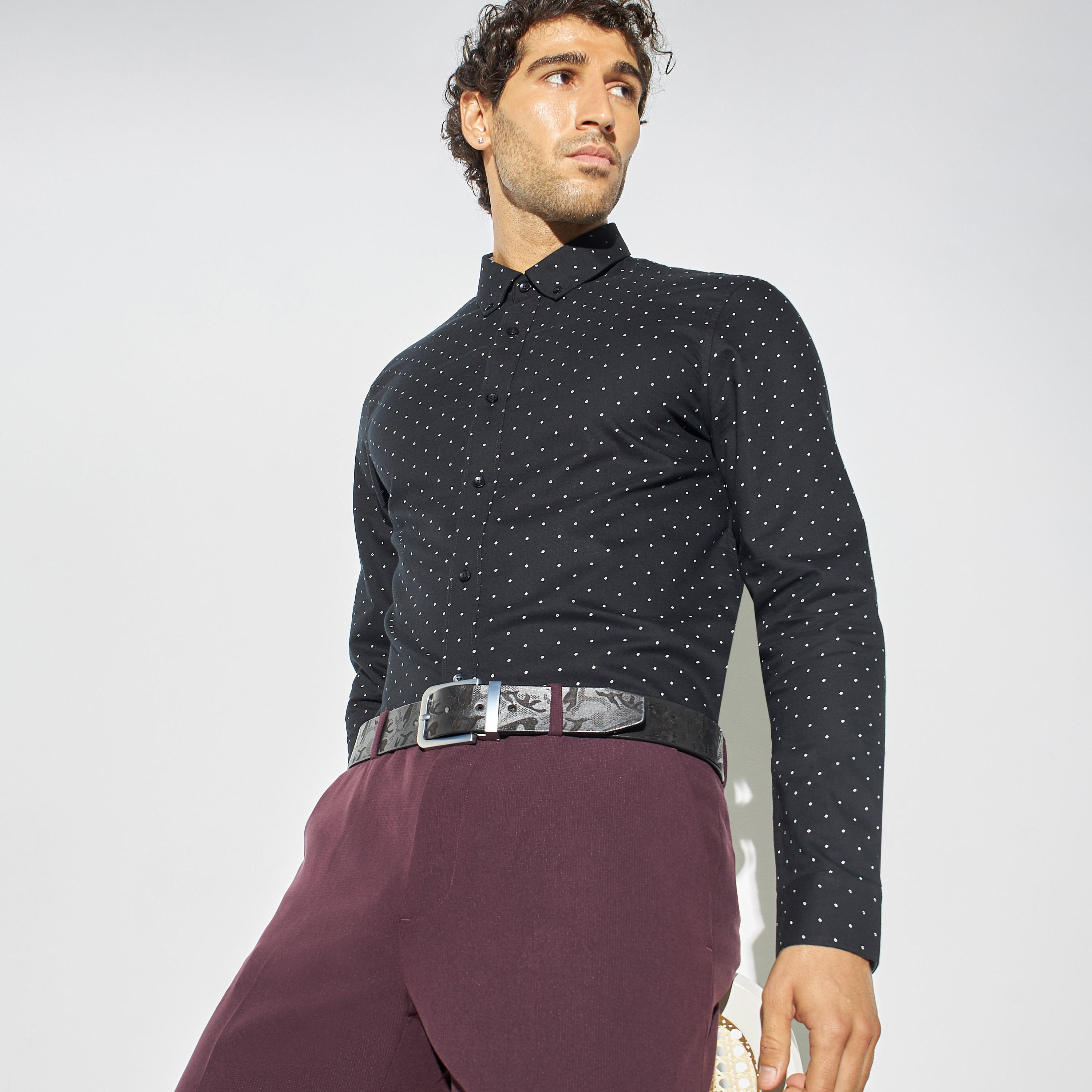 Lee Cooper Textured Leather Belt with Pin Buckle Closure-men-beltsandwallets-belts-image-2