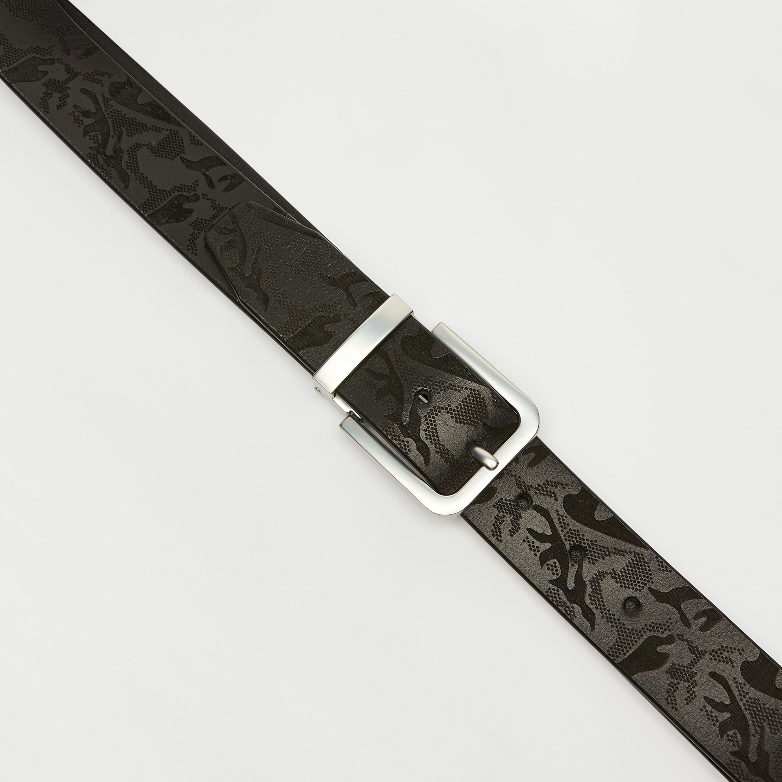 Lee Cooper Textured Leather Belt with Pin Buckle Closure-men-beltsandwallets-belts-image-4