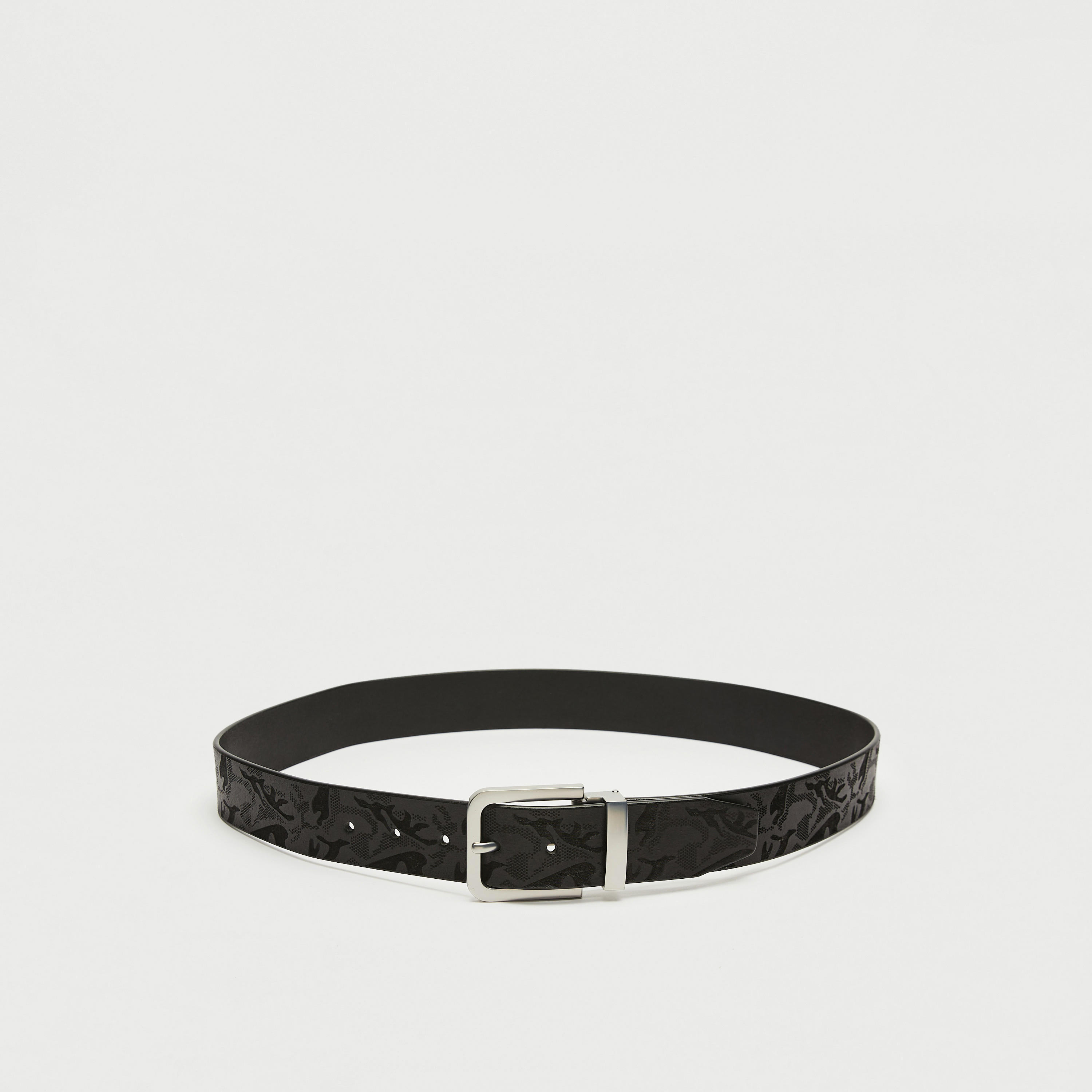 Lee Cooper Textured Leather Belt with Pin Buckle Closure-men-beltsandwallets-belts-image-5