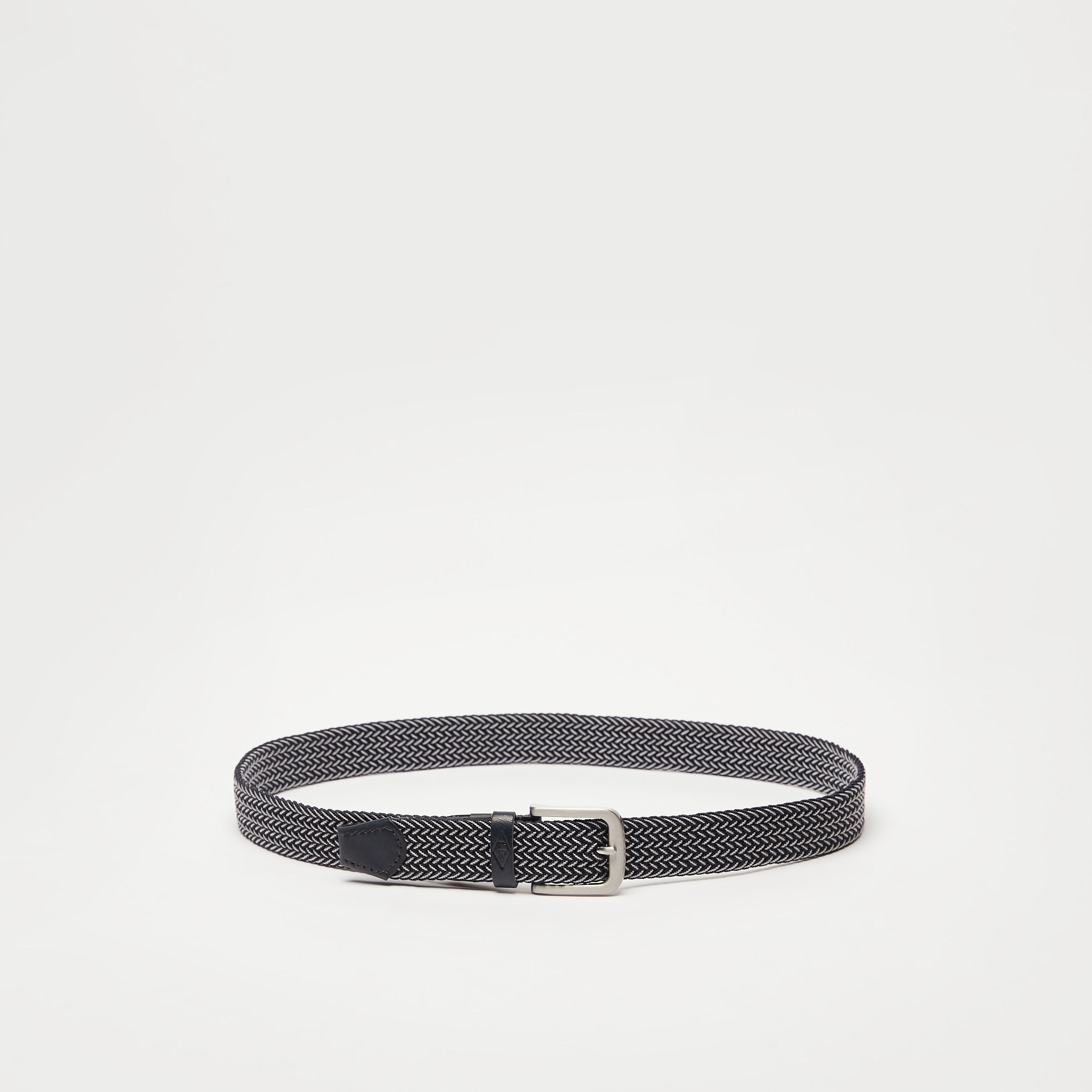 حزام جلد بارز الملمس بإبزيم إغلاق بدبوس من لي كوبر-men-beltsandwallets-belts-image-1