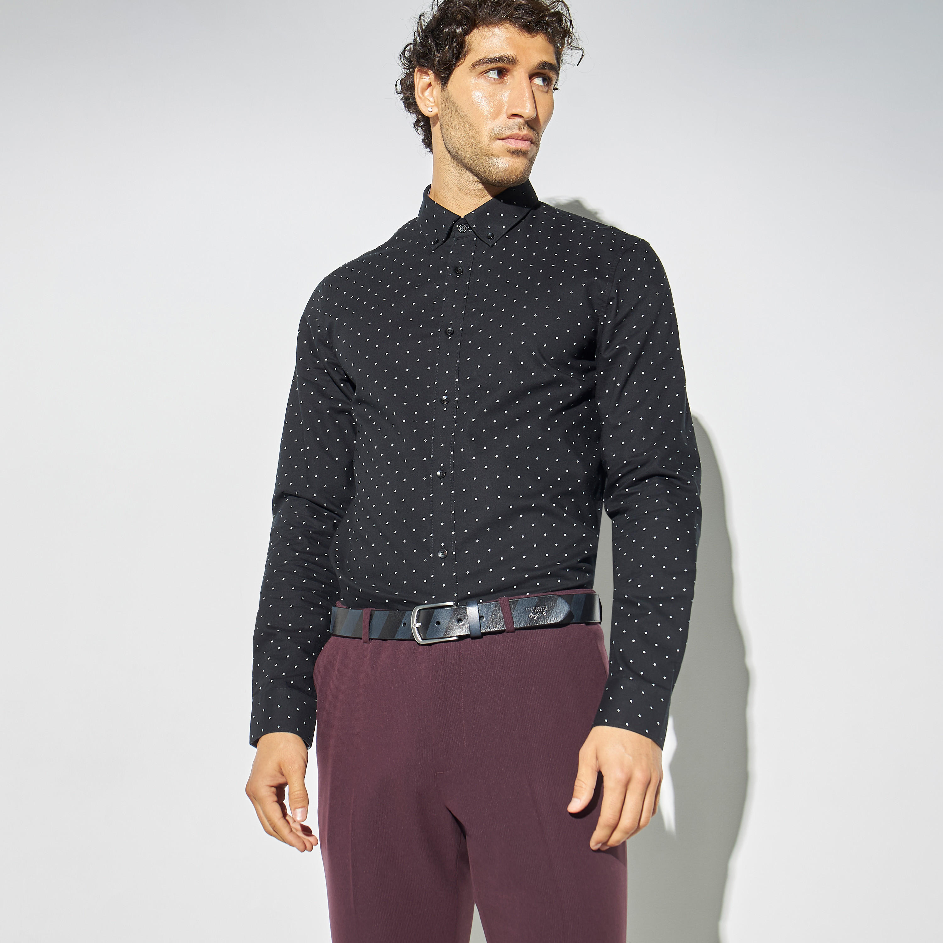 Lee Cooper Textured Leather Belt with Pin Buckle Closure-men-beltsandwallets-belts-image-2