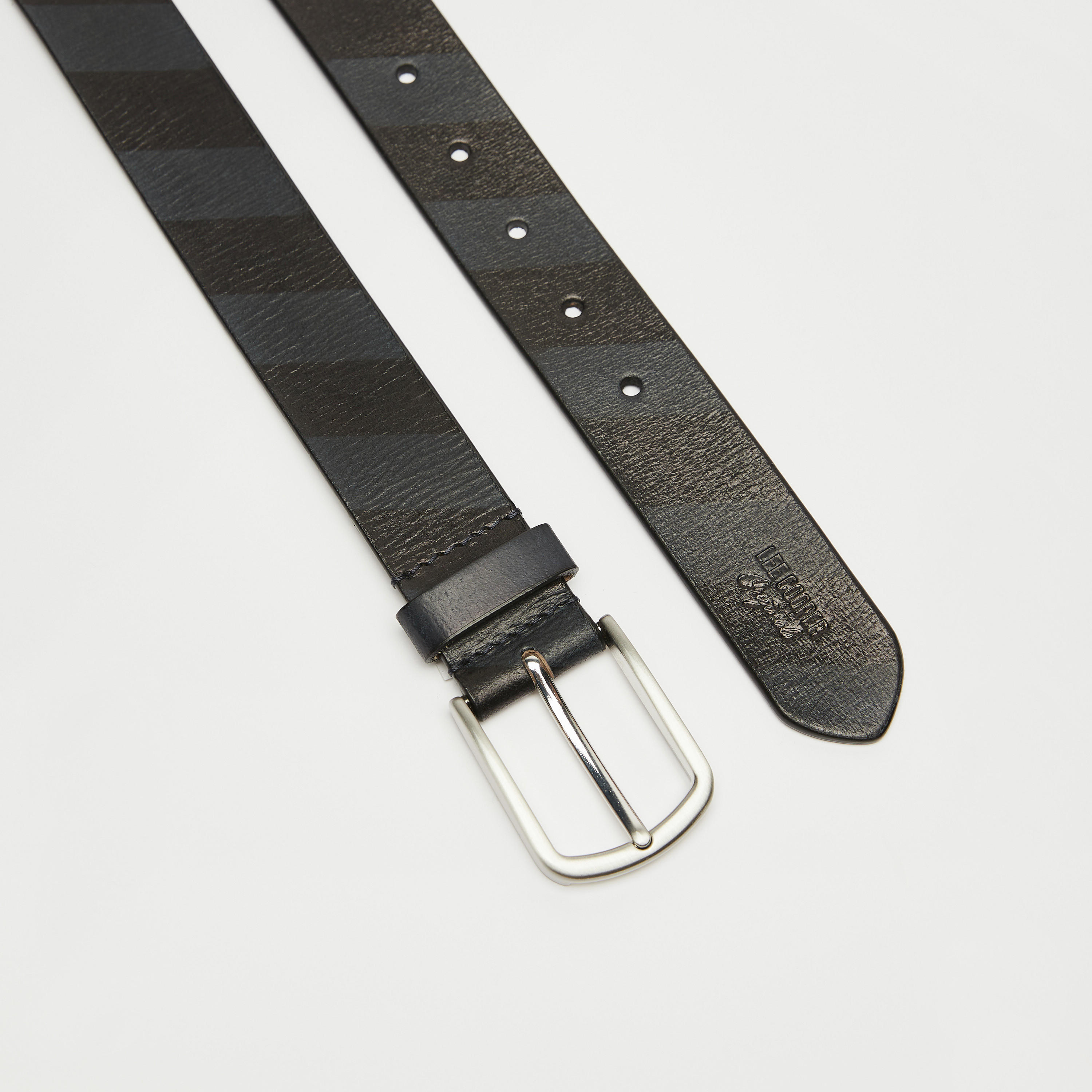 Lee Cooper Textured Leather Belt with Pin Buckle Closure-men-beltsandwallets-belts-image-3