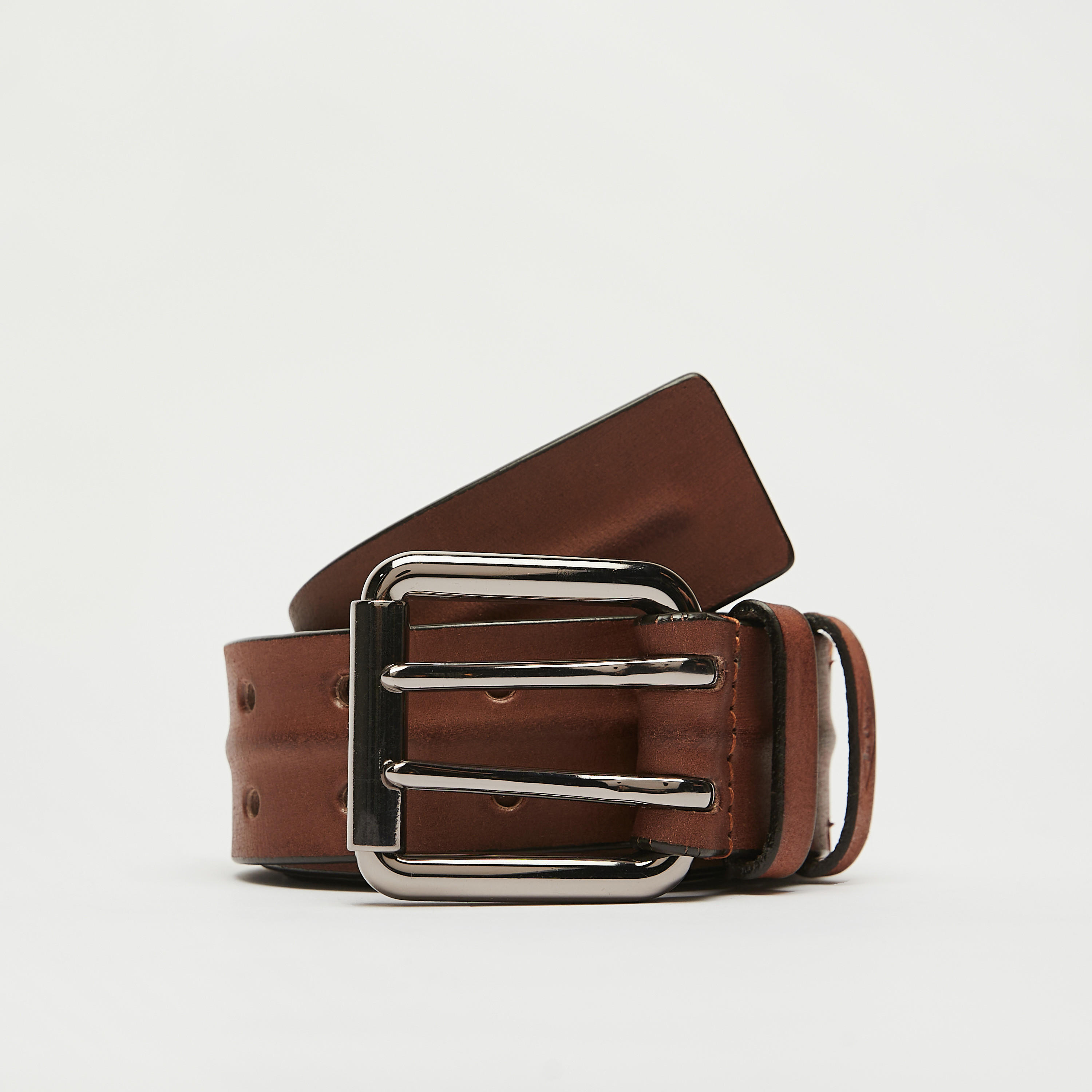 Lee Cooper Curwork Leather Belt with Pin Buckle Closure-men-beltsandwallets-belts-image-1