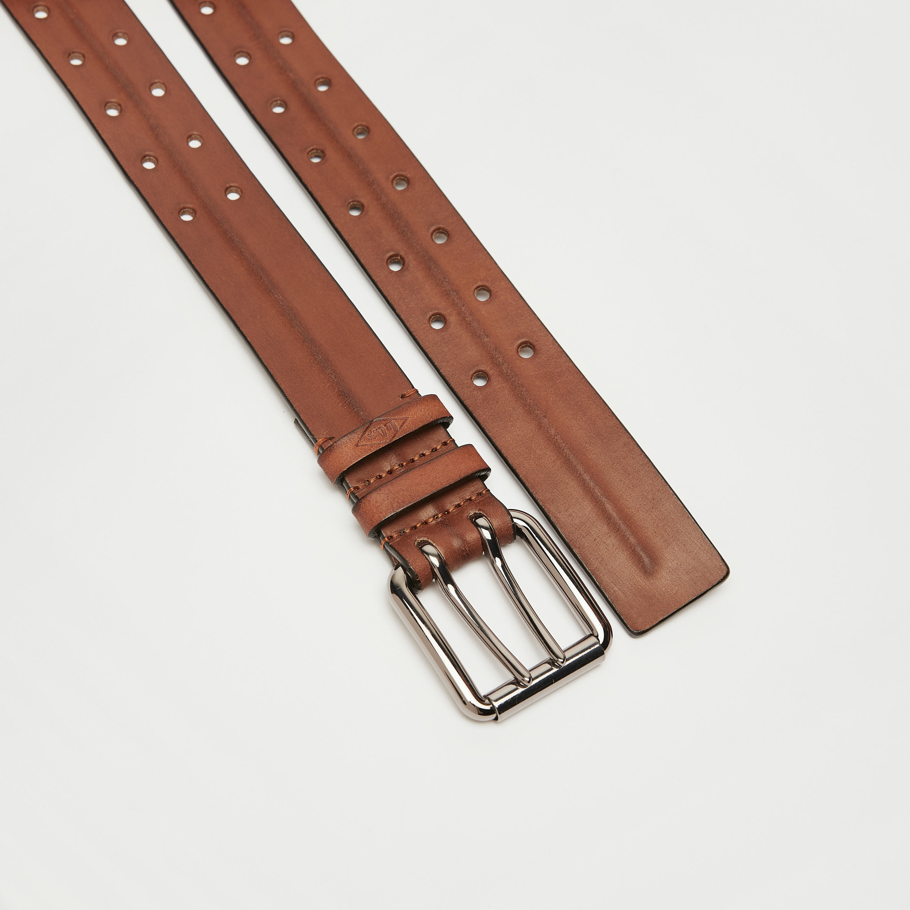 Lee Cooper Curwork Leather Belt with Pin Buckle Closure-men-beltsandwallets-belts-image-3