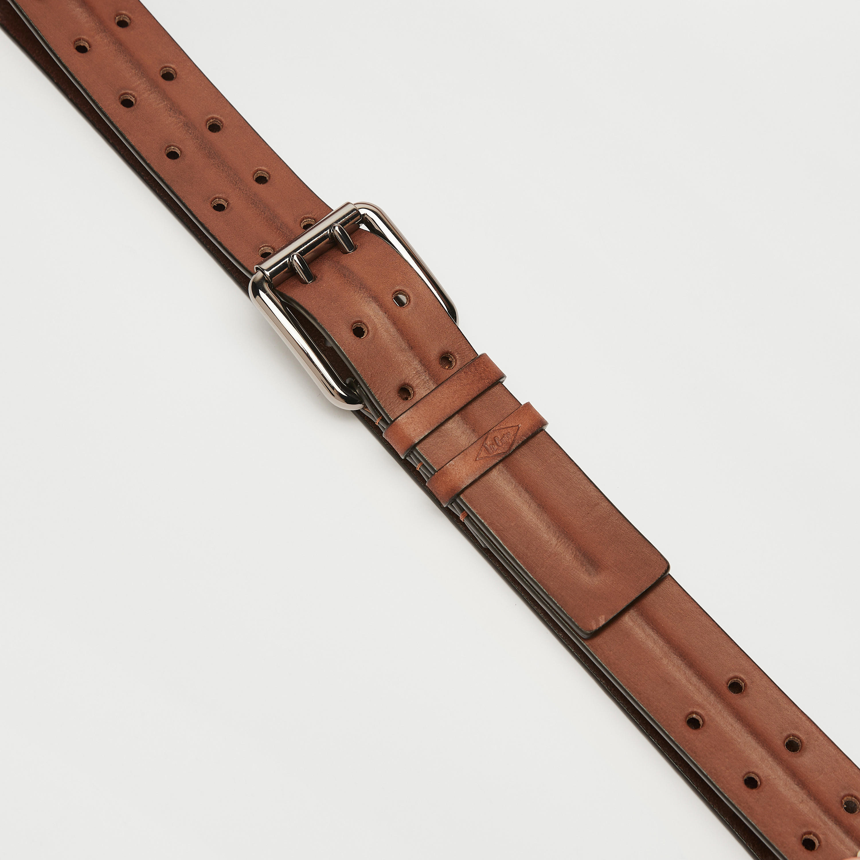 Lee Cooper Curwork Leather Belt with Pin Buckle Closure-men-beltsandwallets-belts-image-4