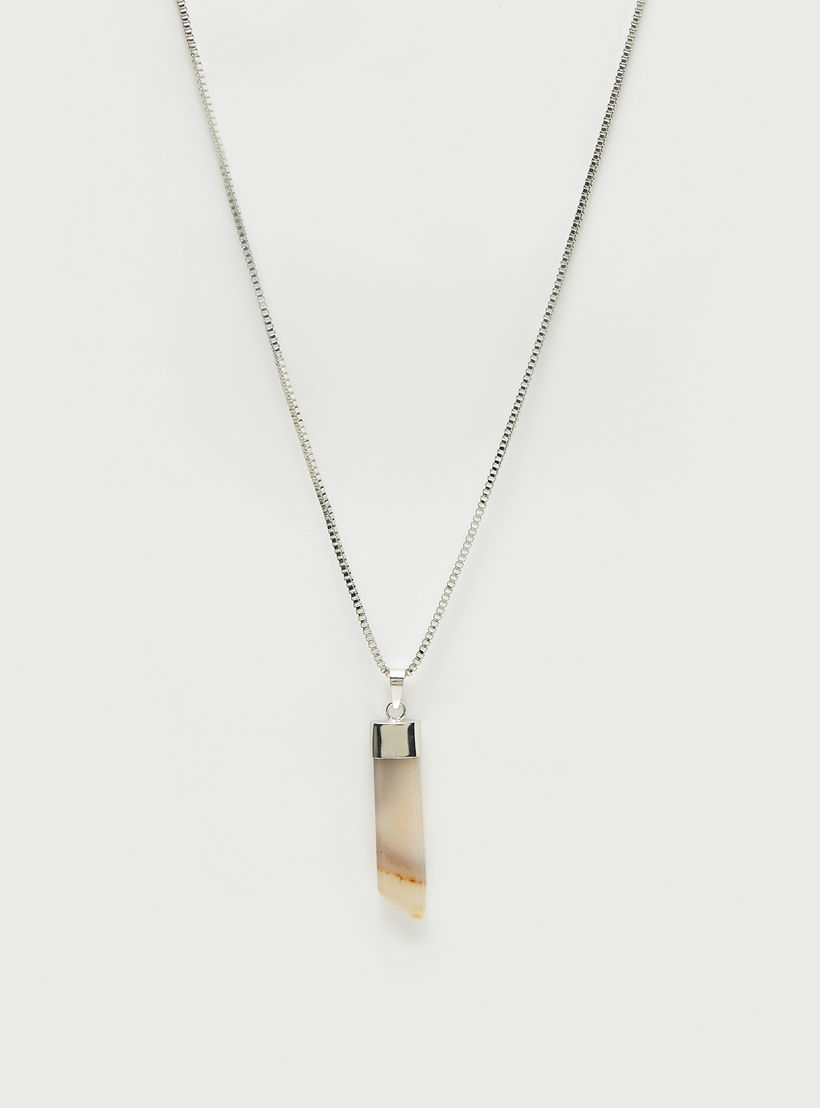 Pendant Chain Necklace with Lobster Clasp Closure-men-watchesandjewellery-necklacesandpendants-image-1