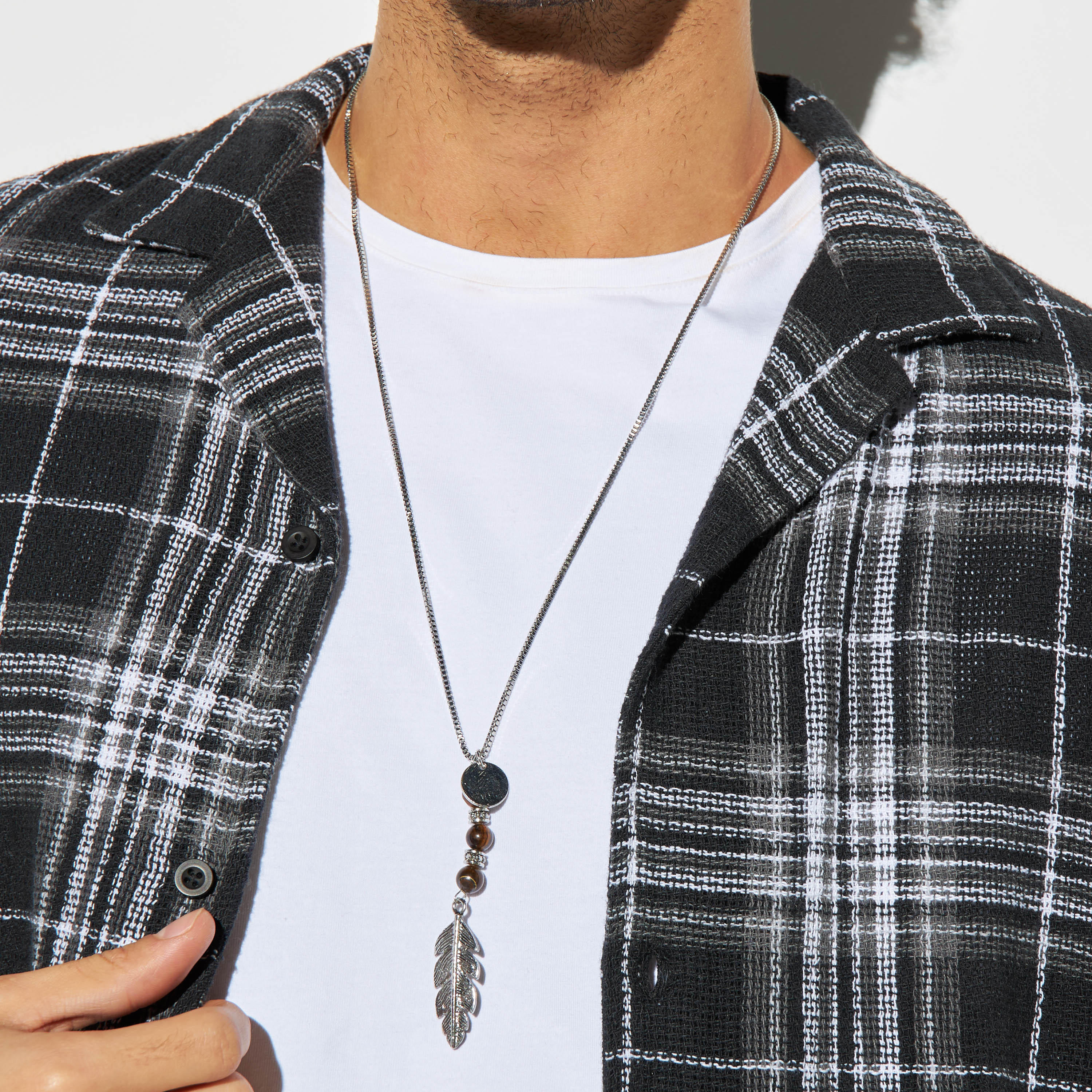 قلادة متعددة الطبقات بدلاية ومشبك إغلاق-men-watchesandjewellery-necklacesandpendants-image-2