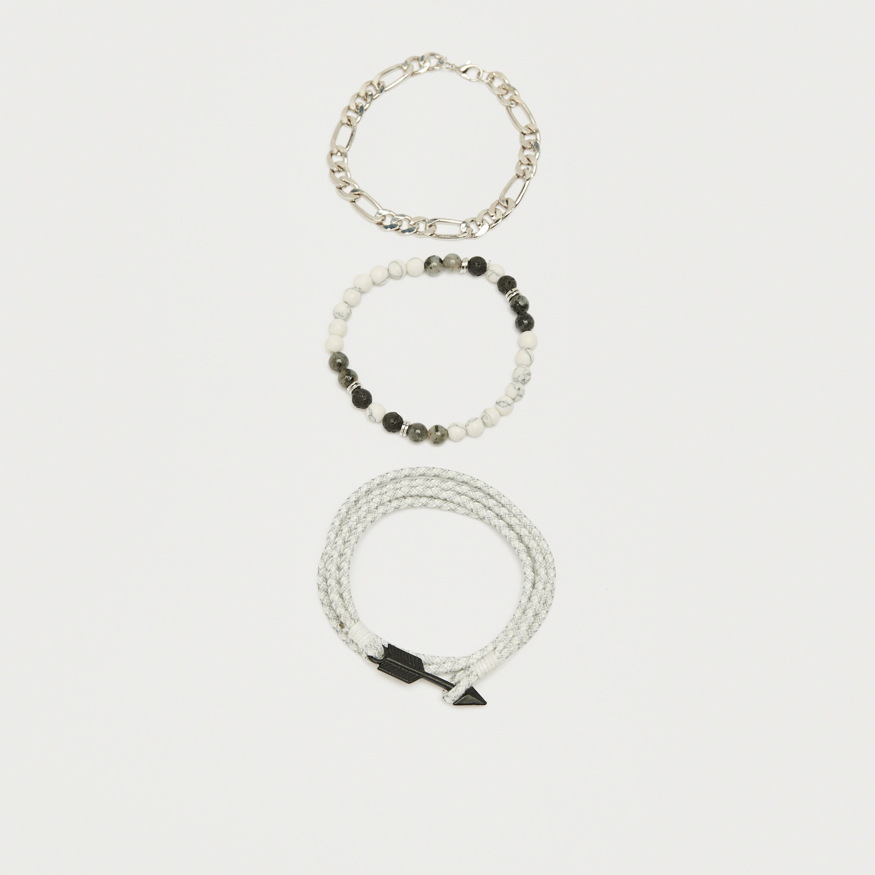 طقم أساور متنوعة - 3 قطع-men-watchesandjewellery-bracelets-image-1
