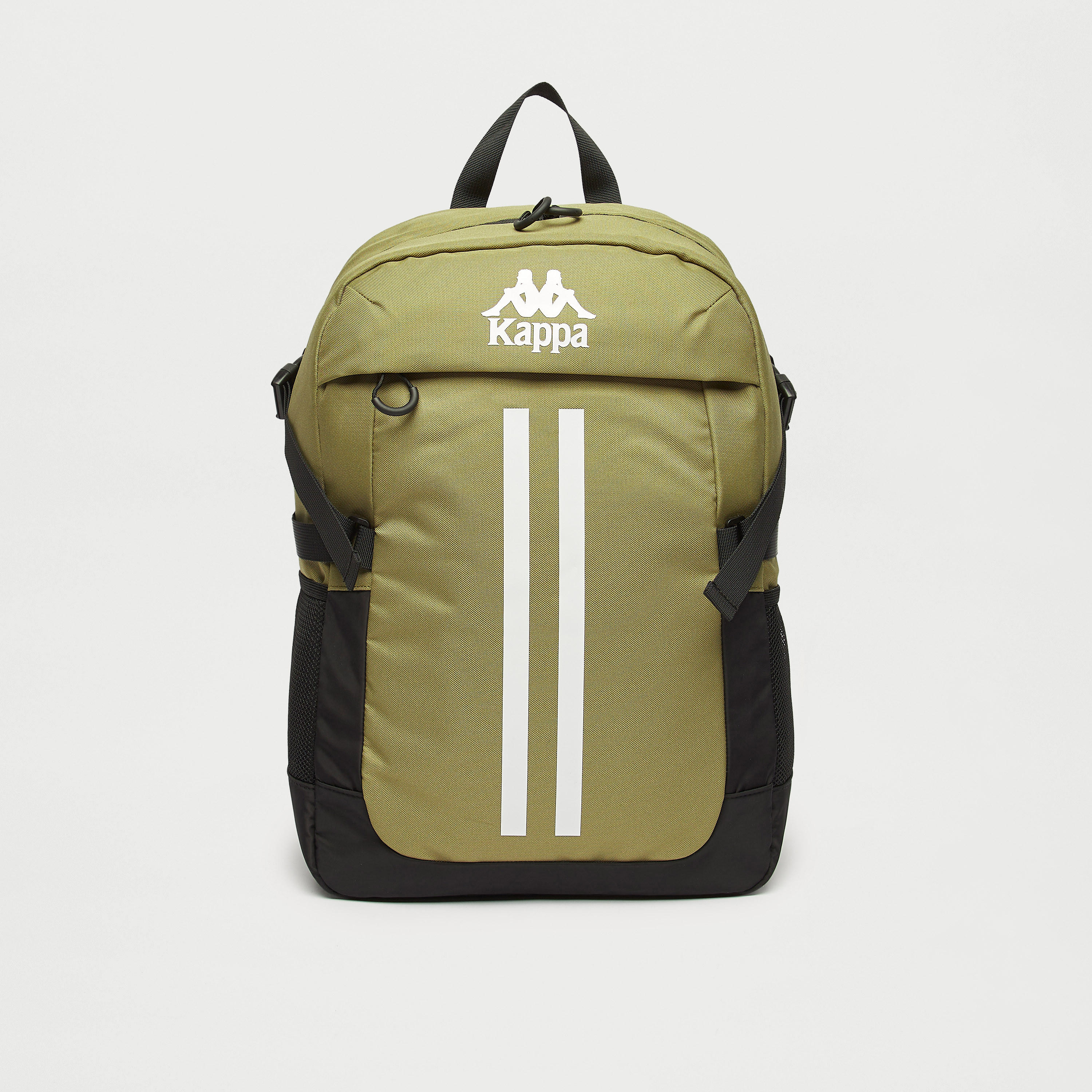 Kappa Logo Print Backpack with Adjustable Straps and Zip Closure-men-bags-image-1