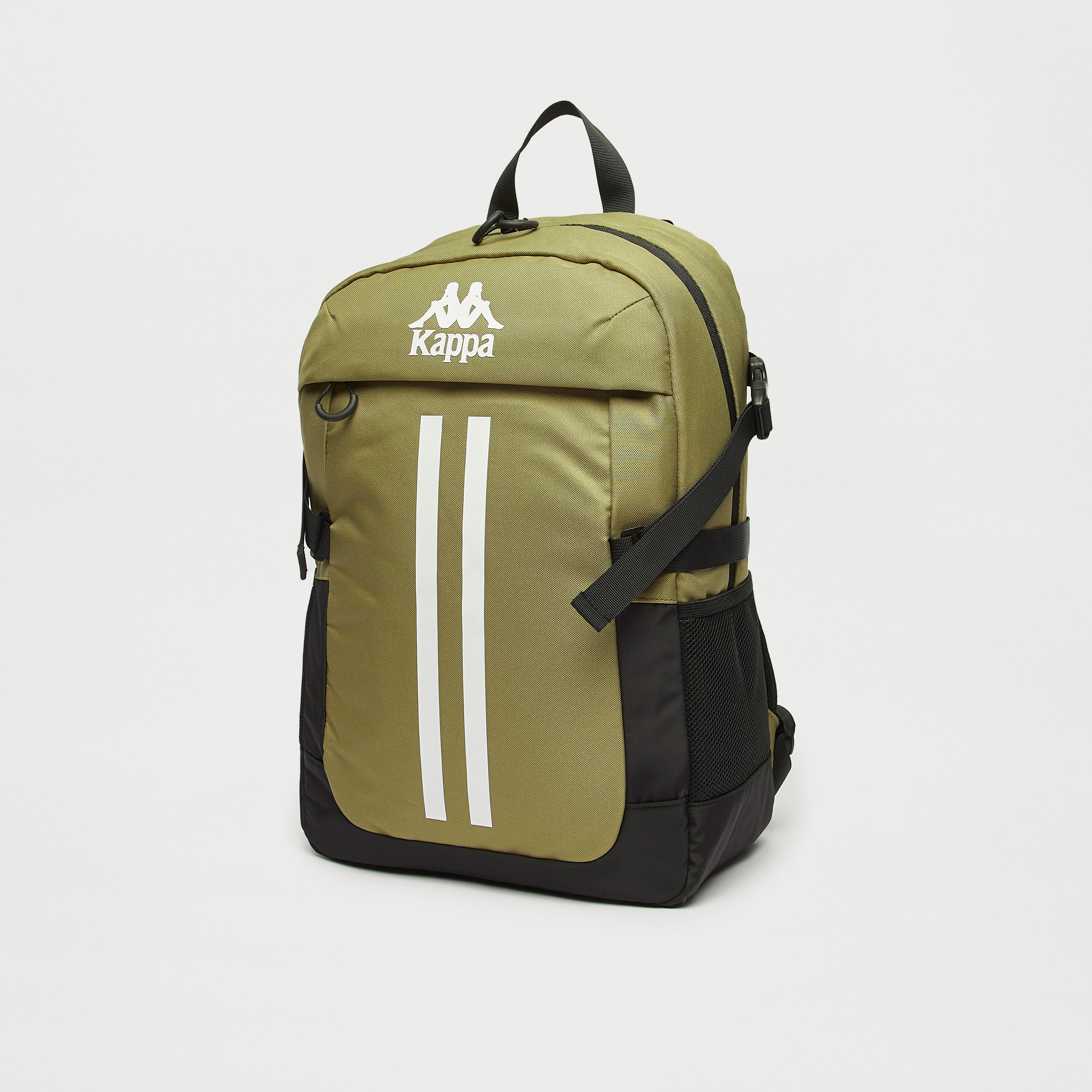 Kappa Logo Print Backpack with Adjustable Straps and Zip Closure-men-bags-image-4