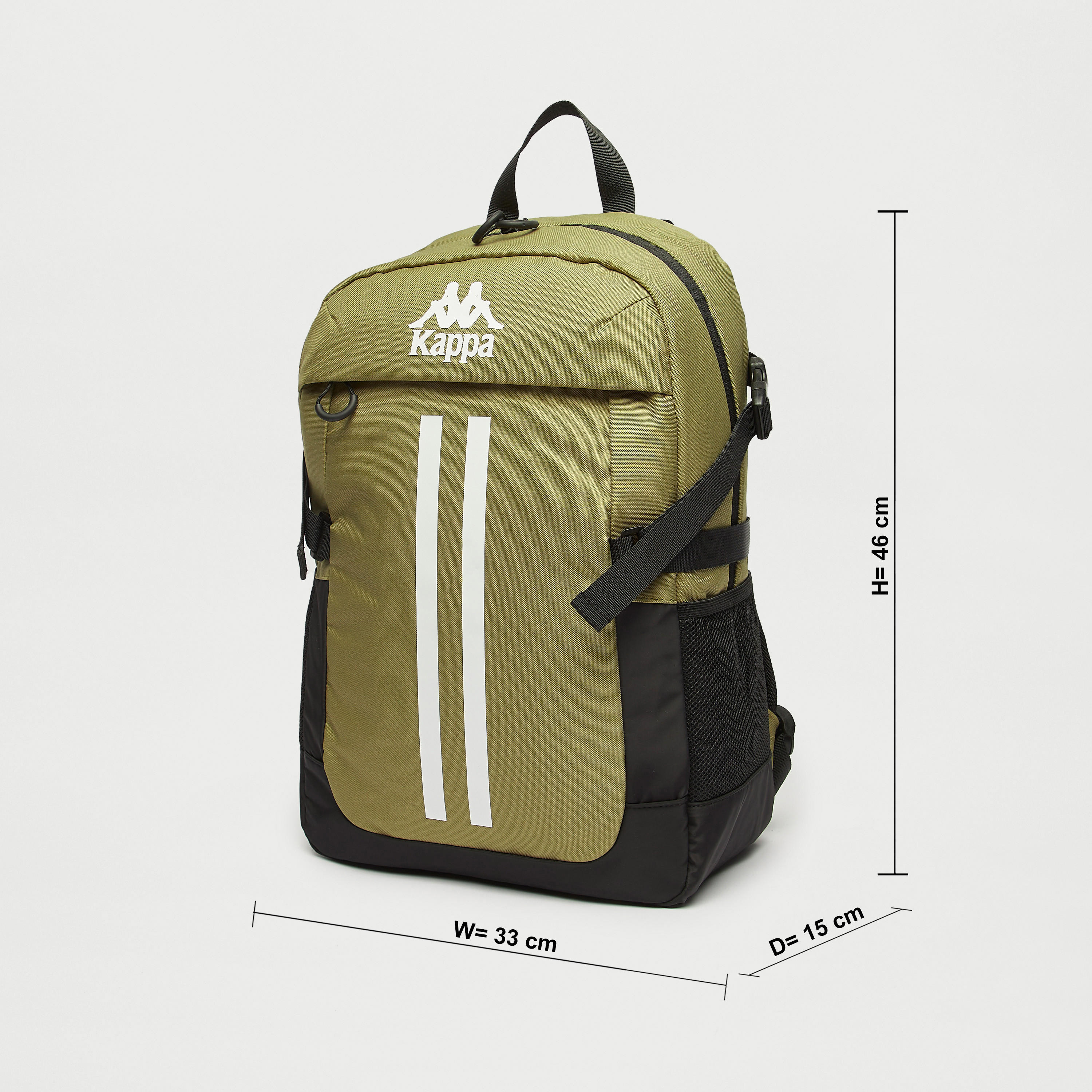 Kappa Logo Print Backpack with Adjustable Straps and Zip Closure-men-bags-image-2