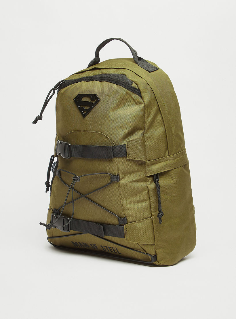 شنطة ظهر بأحزمة قابلة للتعديل وسحّاب إغلاق وزينة سوبرمان-men-bags-image-4