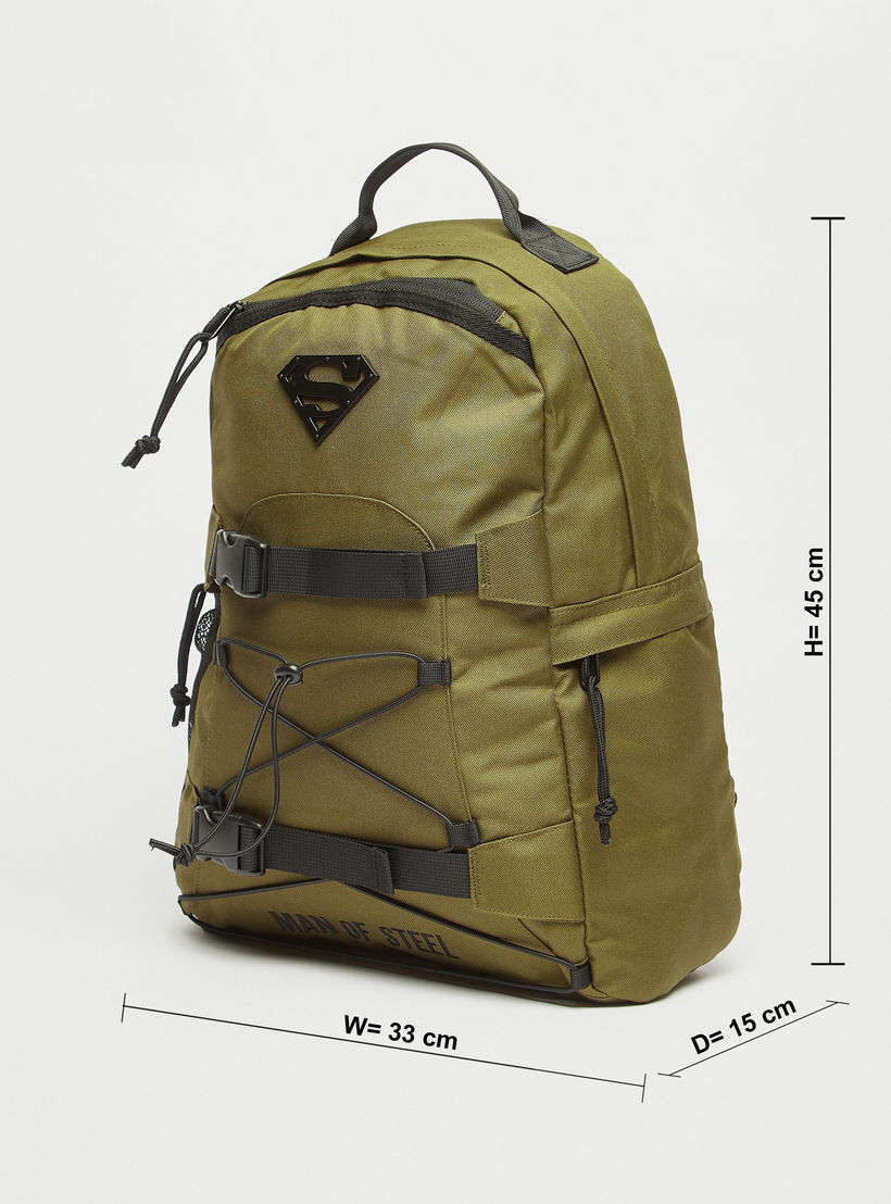 شنطة ظهر بأحزمة قابلة للتعديل وسحّاب إغلاق وزينة سوبرمان-men-bags-image-2