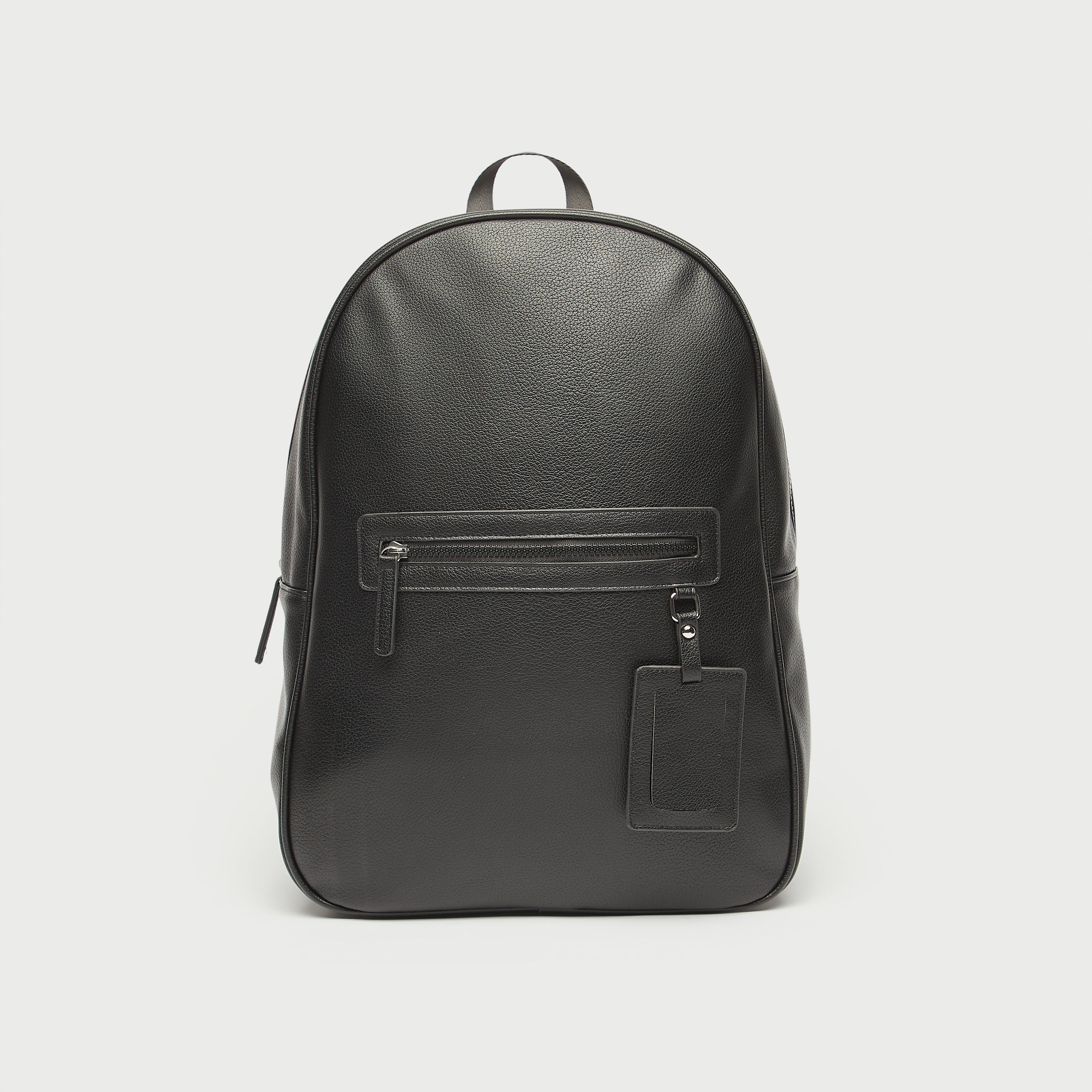 شنطة ظهر سادة بسحاب إغلاق وحمالات كتف قابلة للتعديل-men-bags-image-6
