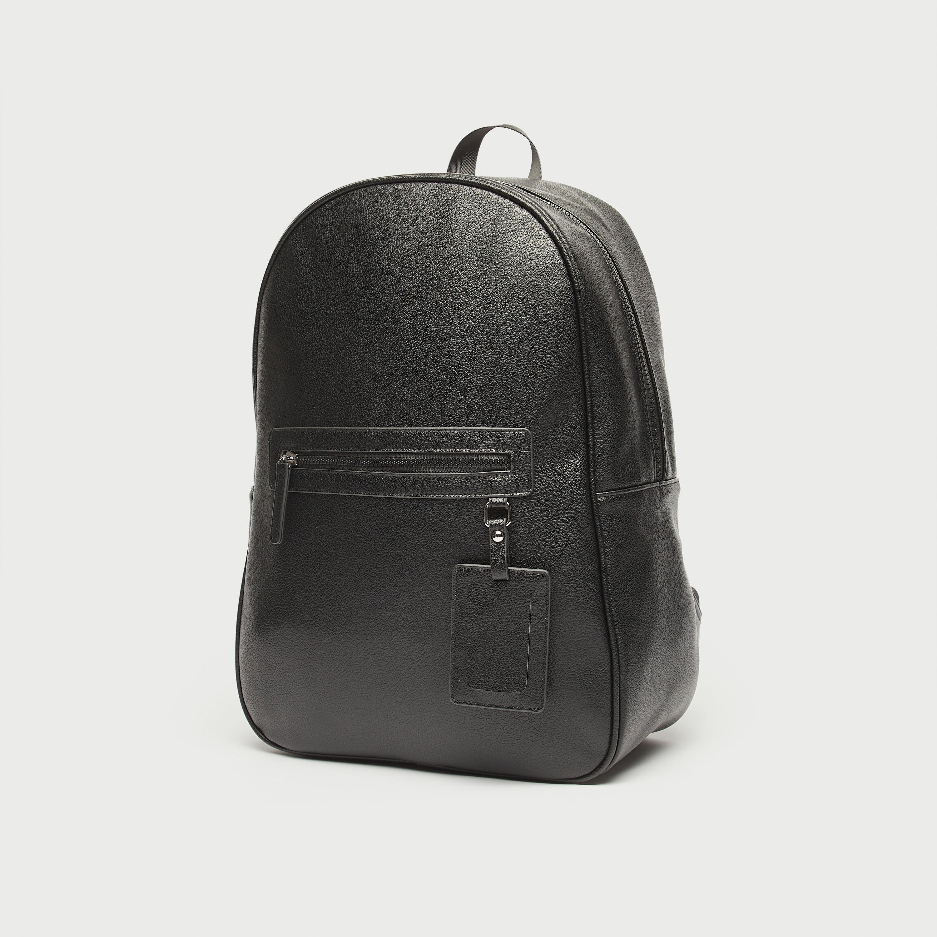 شنطة ظهر سادة بسحاب إغلاق وحمالات كتف قابلة للتعديل-men-bags-image-3