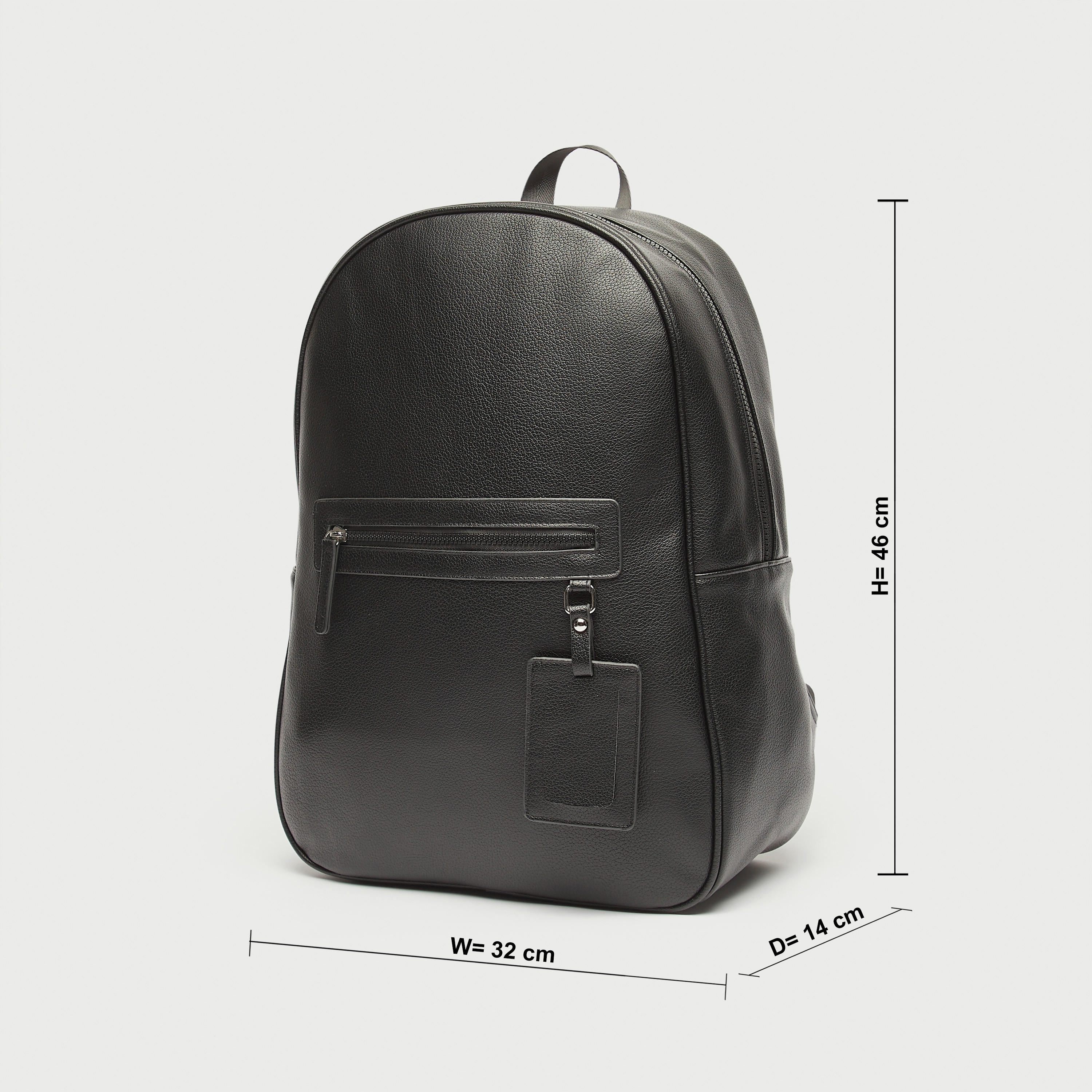 شنطة ظهر سادة بسحاب إغلاق وحمالات كتف قابلة للتعديل-men-bags-image-5