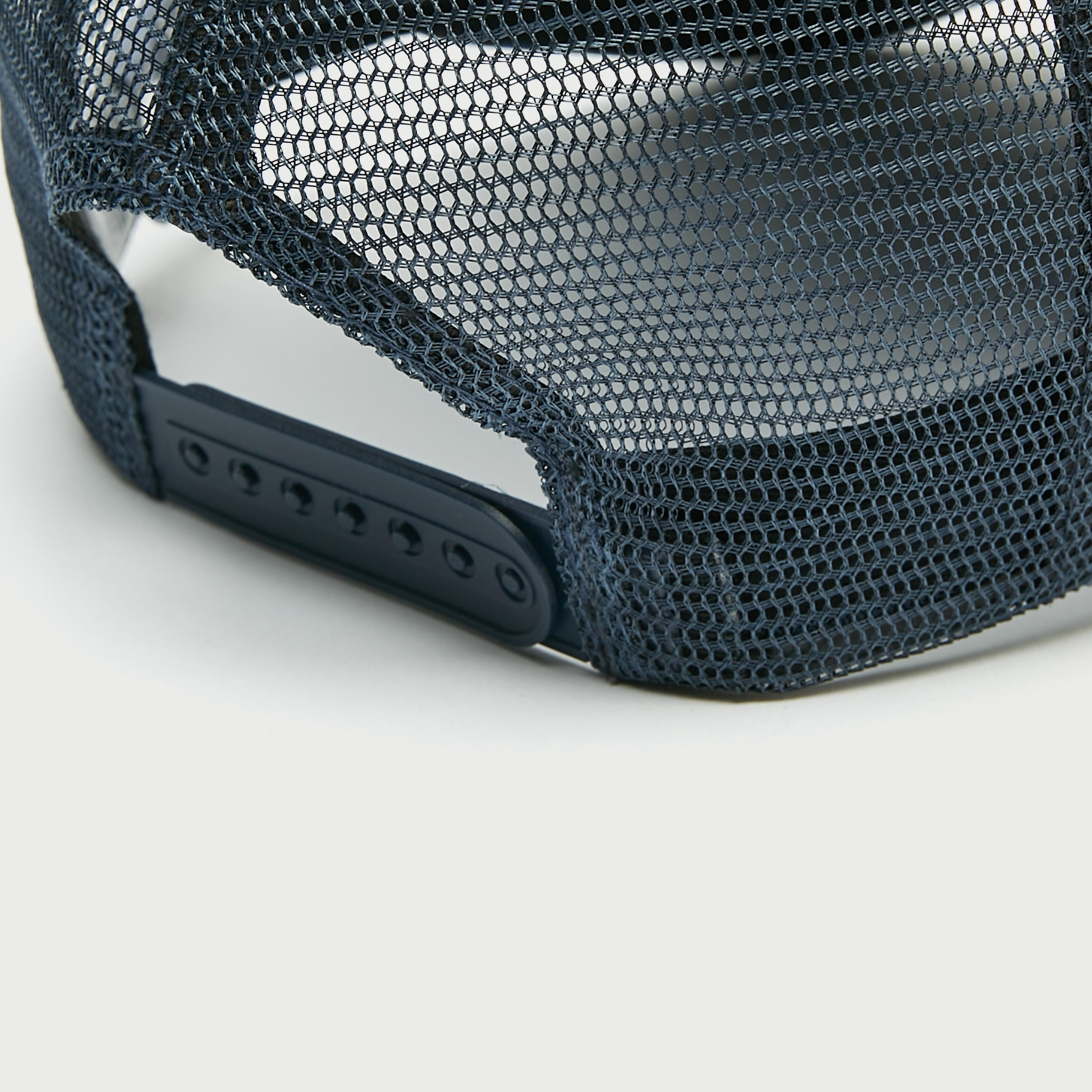 Leaf Print Cap with Mesh Panels and Buckled Strap Closure-men-caps-image-5