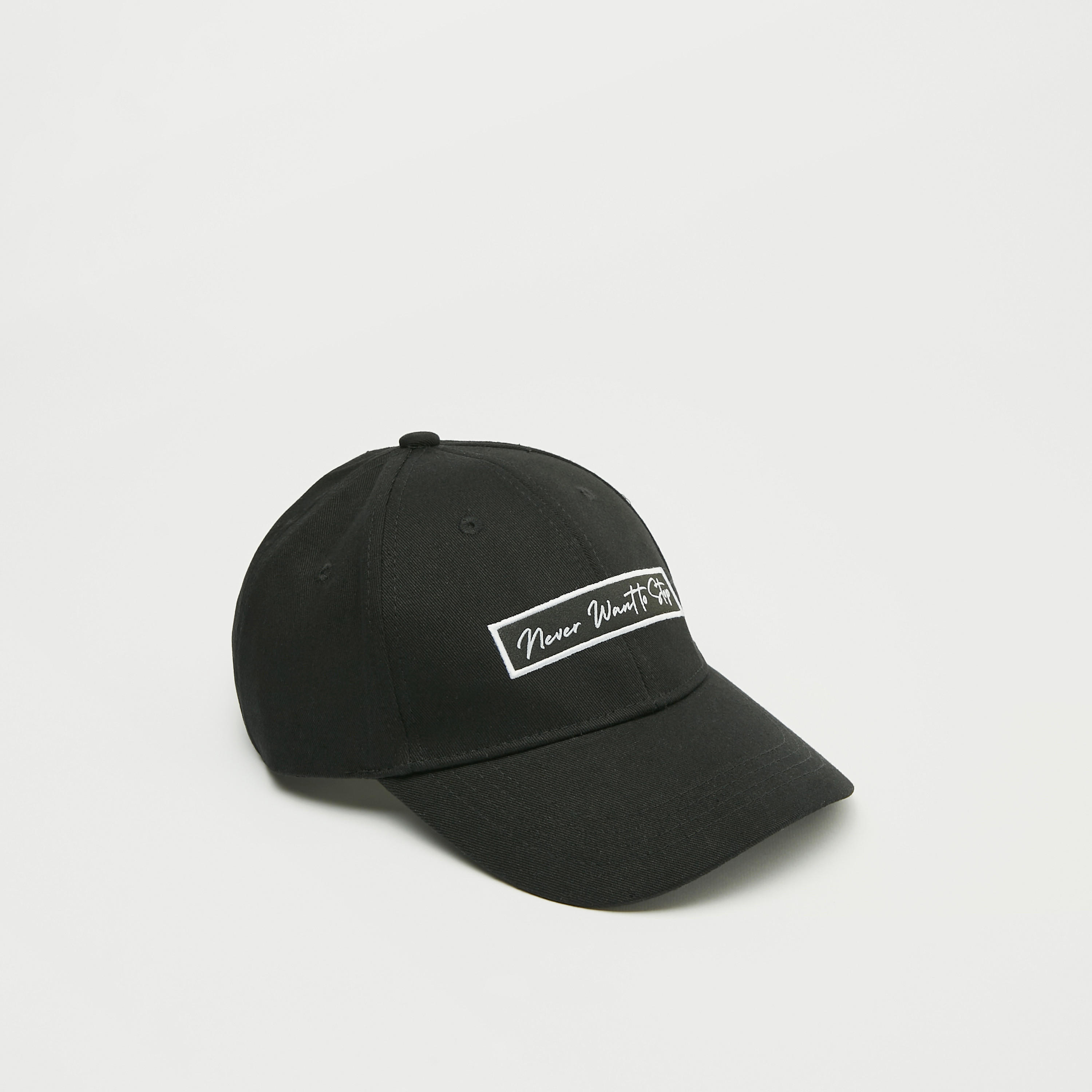Slogan Embroidered Cap with Buckled Strap Closure-men-caps-image-1