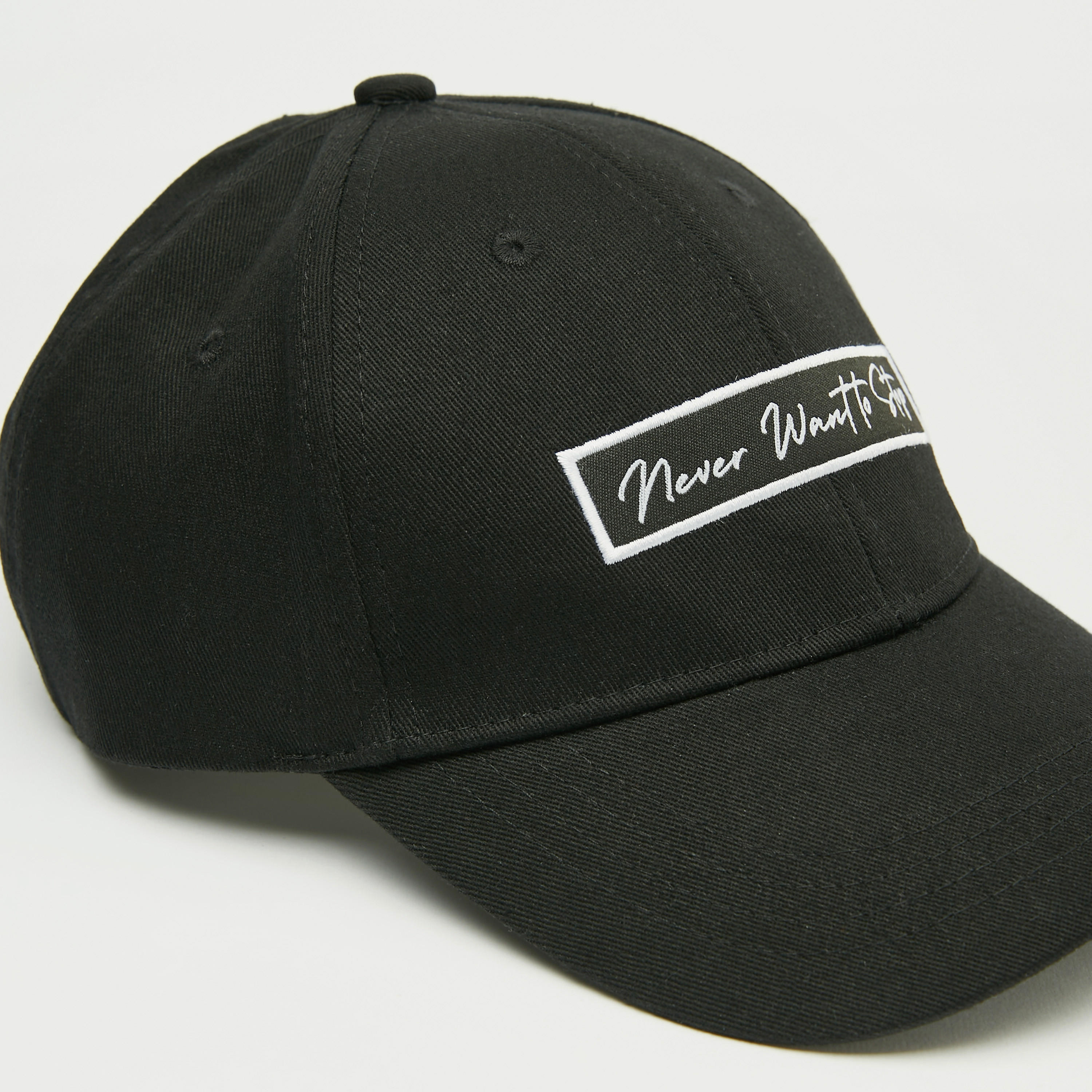 Slogan Embroidered Cap with Buckled Strap Closure-men-caps-image-3
