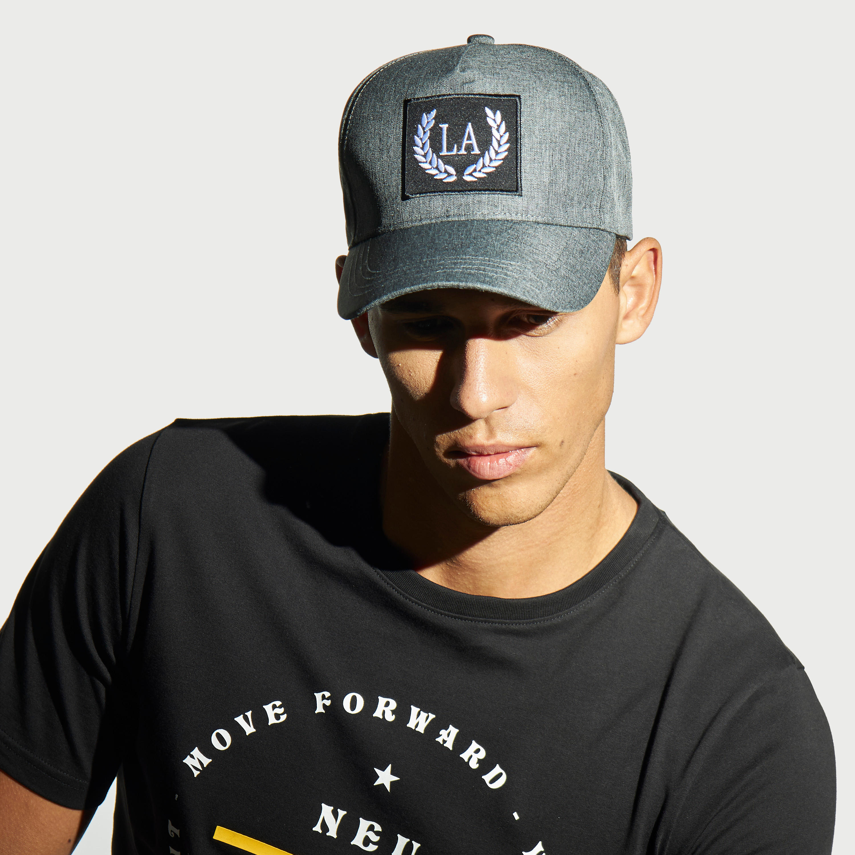 Applique Detail Cap with Buckled Strap Closure-men-caps-image-2