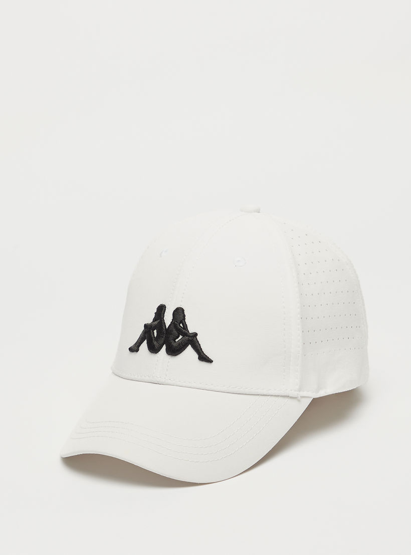 Kappa Logo Embroidered Cap with Hook and Loop Strap Closure-men-clothing-sportswearandactivewear-accessories-image-1