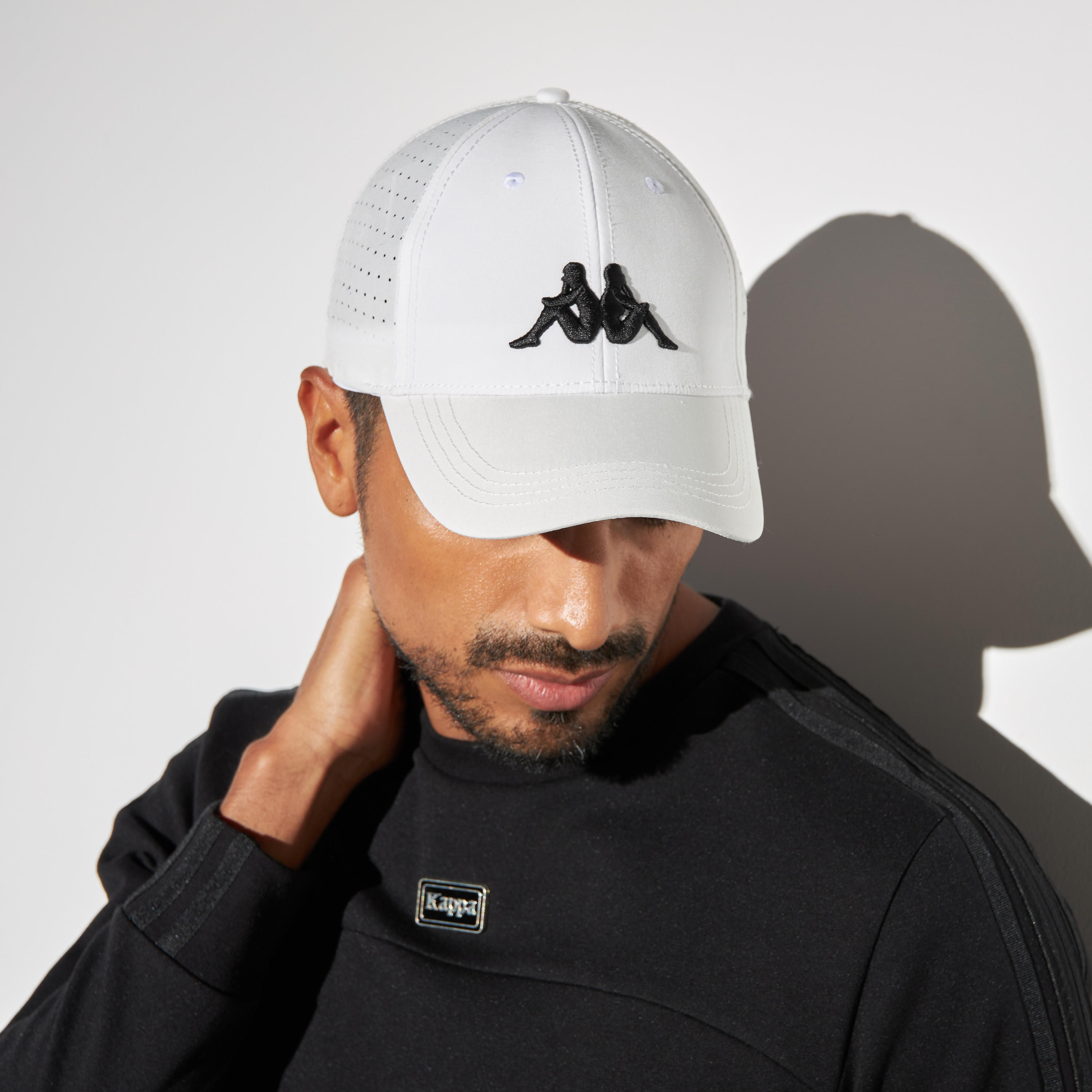 Kappa Logo Embroidered Cap with Hook and Loop Strap Closure-men-clothing-sportswearandactivewear-accessories-image-2