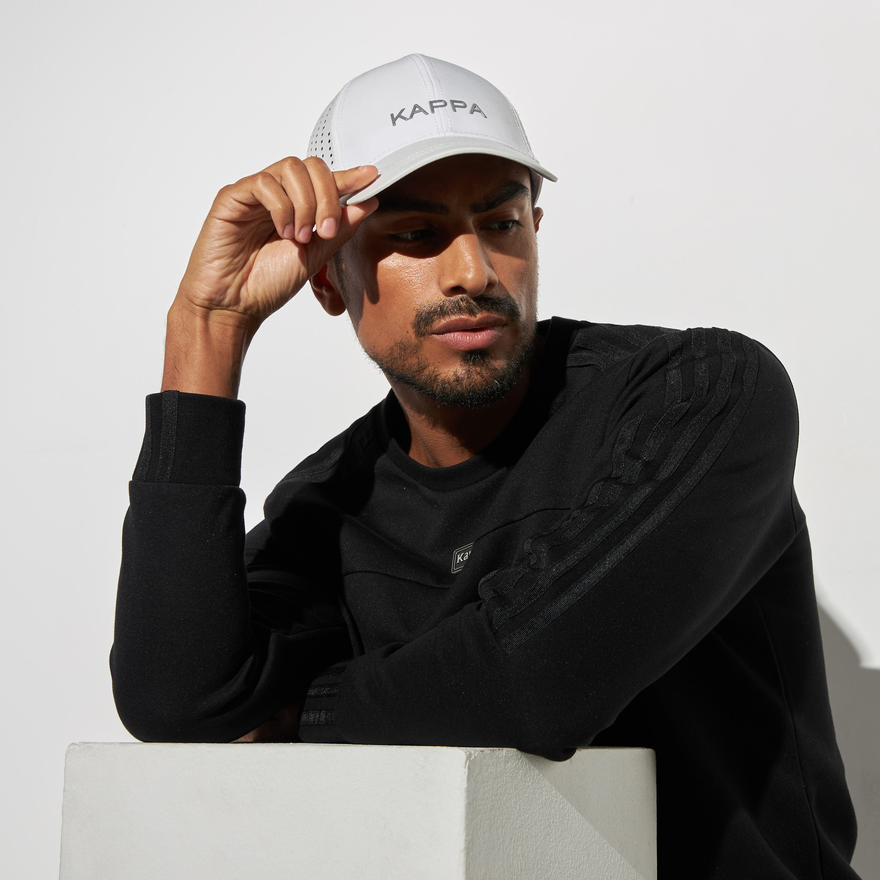 Kappa Logo Embroidered Cap with Hook and Loop Strap Closure-men-clothing-sportswearandactivewear-accessories-image-2