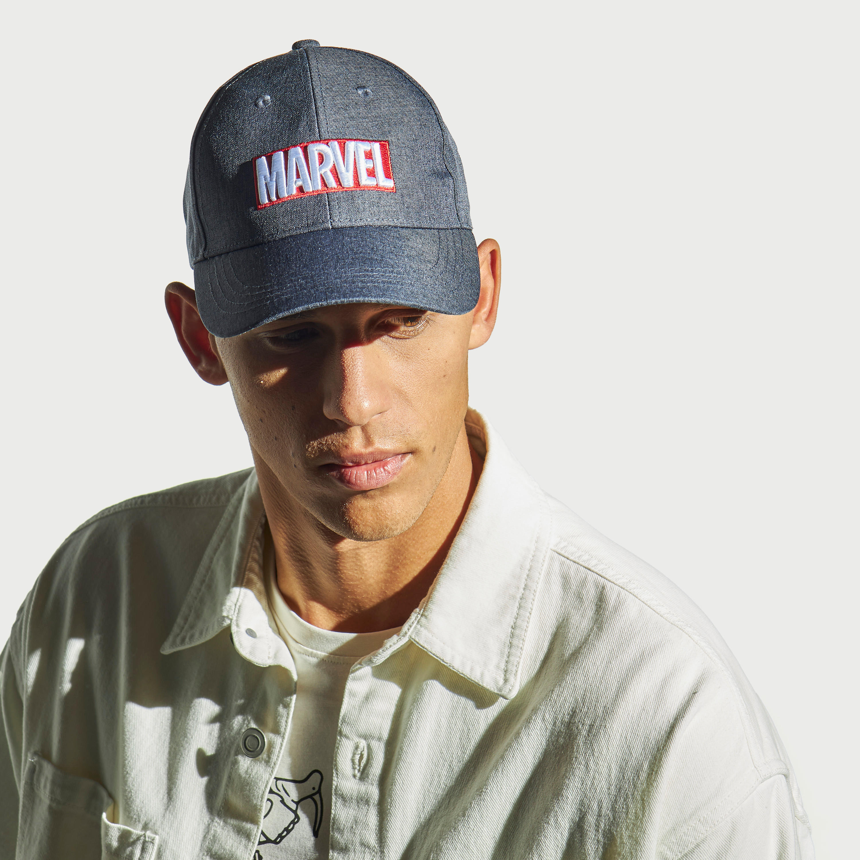 Marvel Applique Detail Cap with Buckled Strap Closure-men-caps-image-2