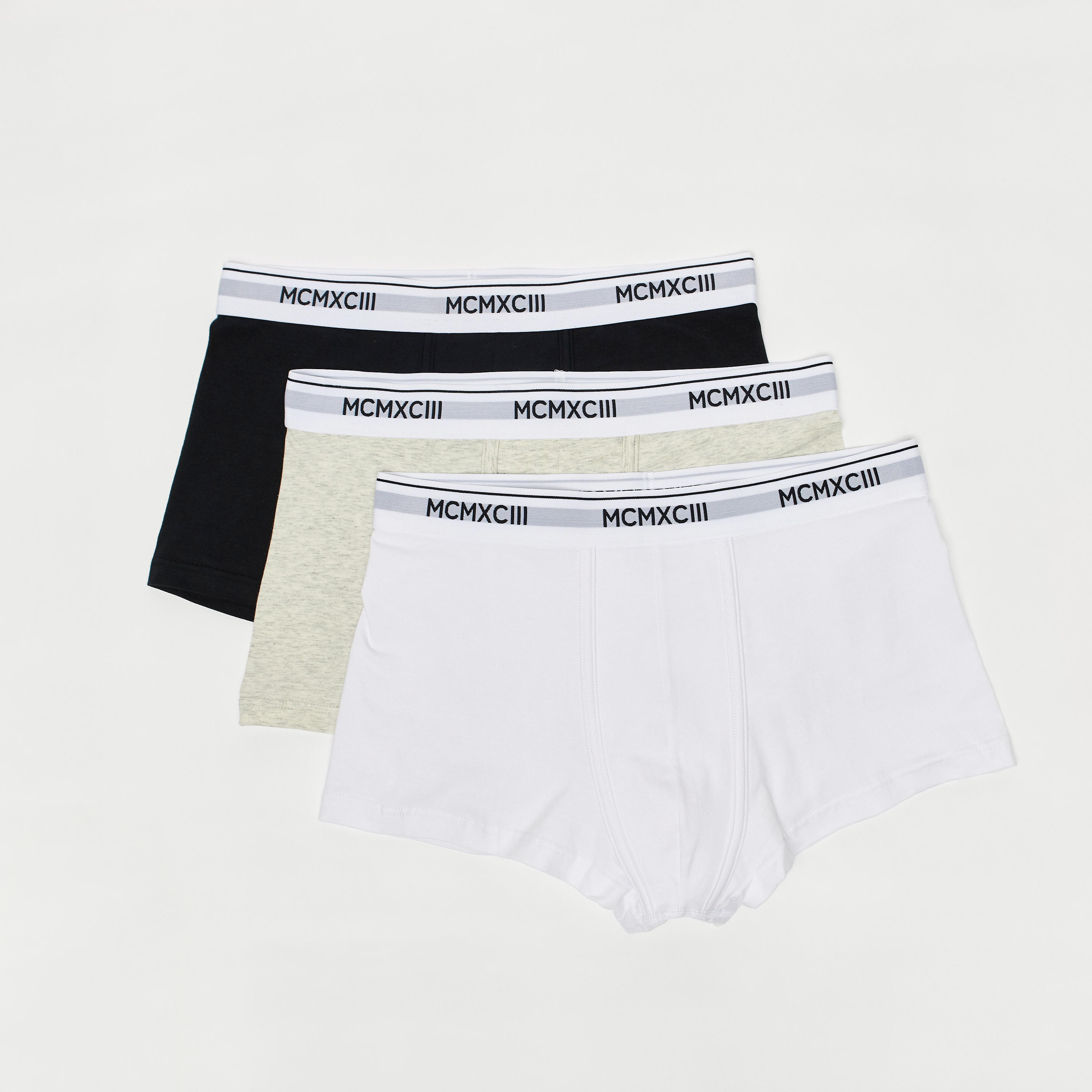 سراويل داخليّة هيبستر سادة بخصر مطّاطي - طقم 3 قطع-men-clothing-innerwear-underwear-image-1