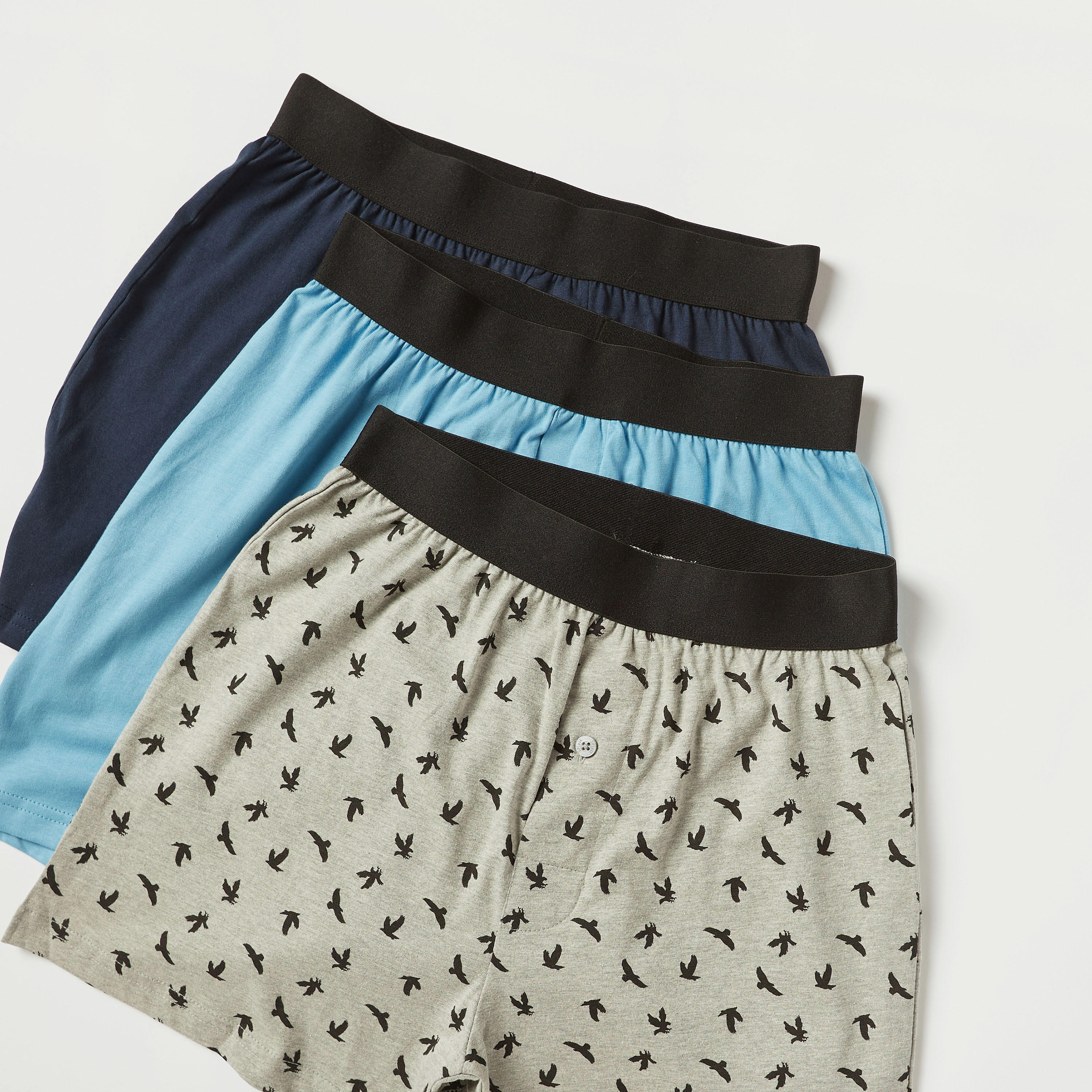 سراويل بوكسر بخصر مطّاطي - طقم 3 قطع-men-clothing-innerwear-underwear-image-2