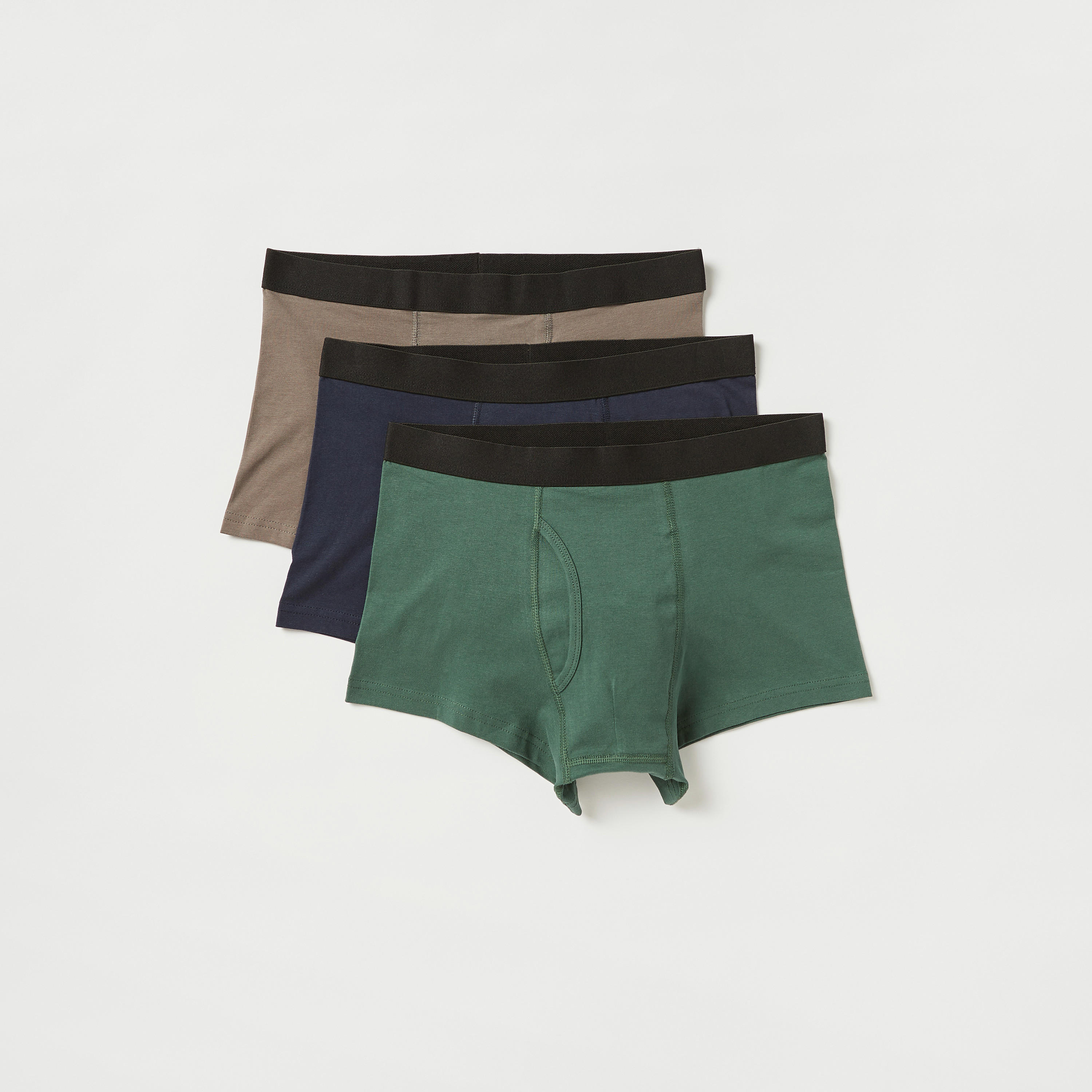 شورت ترانك سادة بخصر مطّاطي- طقم 3 قطع-men-clothing-innerwear-underwear-image-1