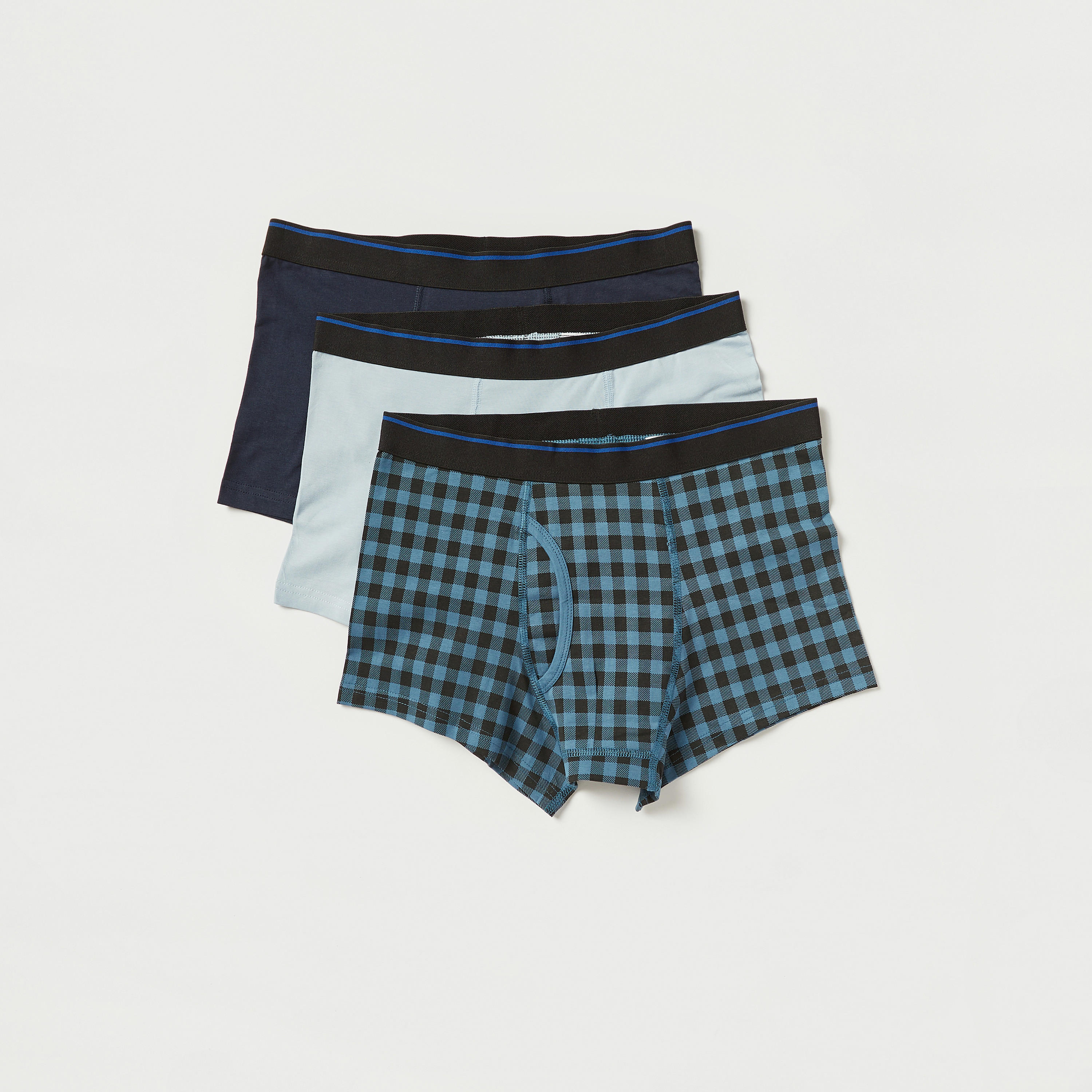 شورت ترانك بخصر مطّاطي - طقم 3 قطع متنوعة-men-clothing-innerwear-underwear-image-1