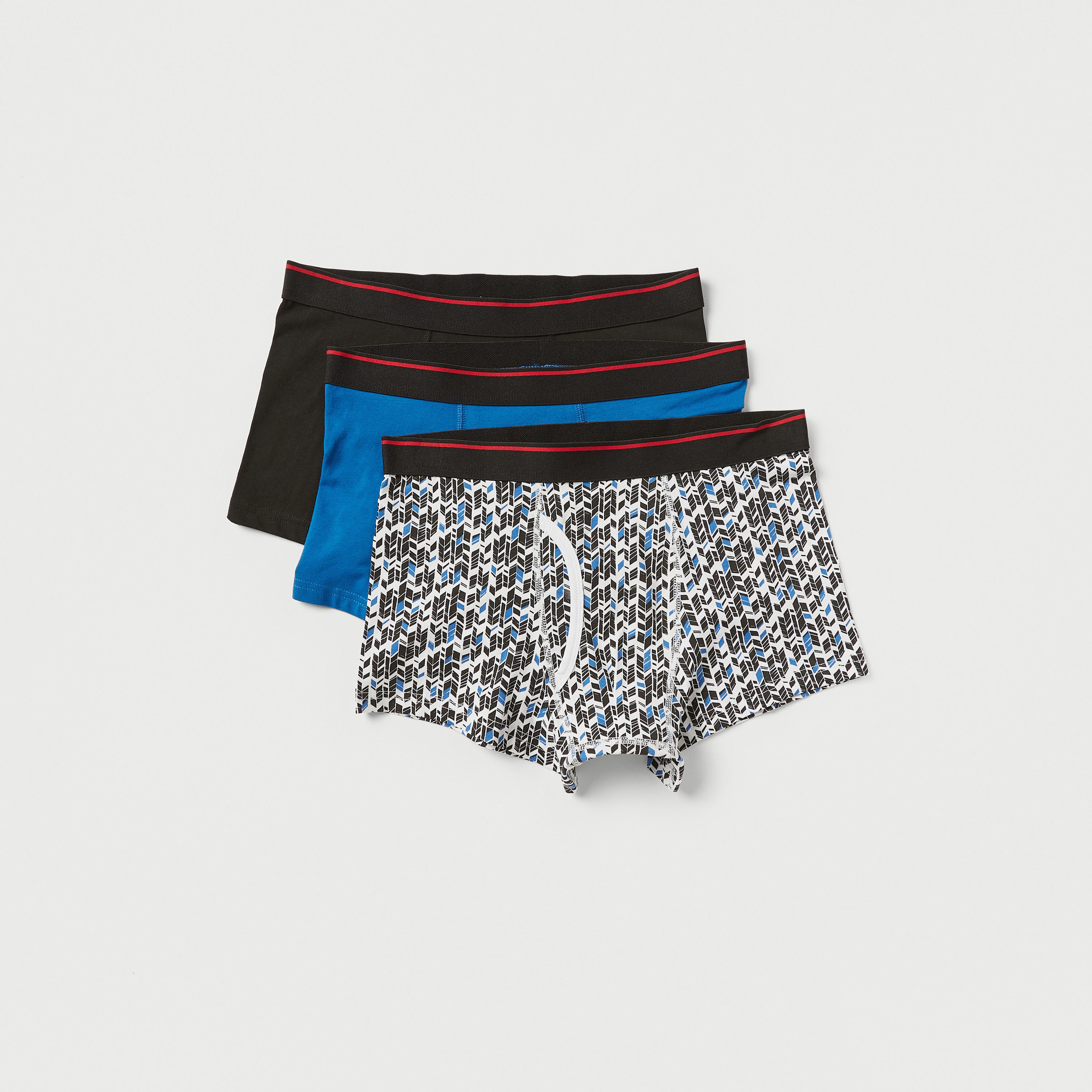 شورت ترانك بخصر مطّاطي - طقم 3 قطع متنوعة-men-clothing-innerwear-underwear-image-1
