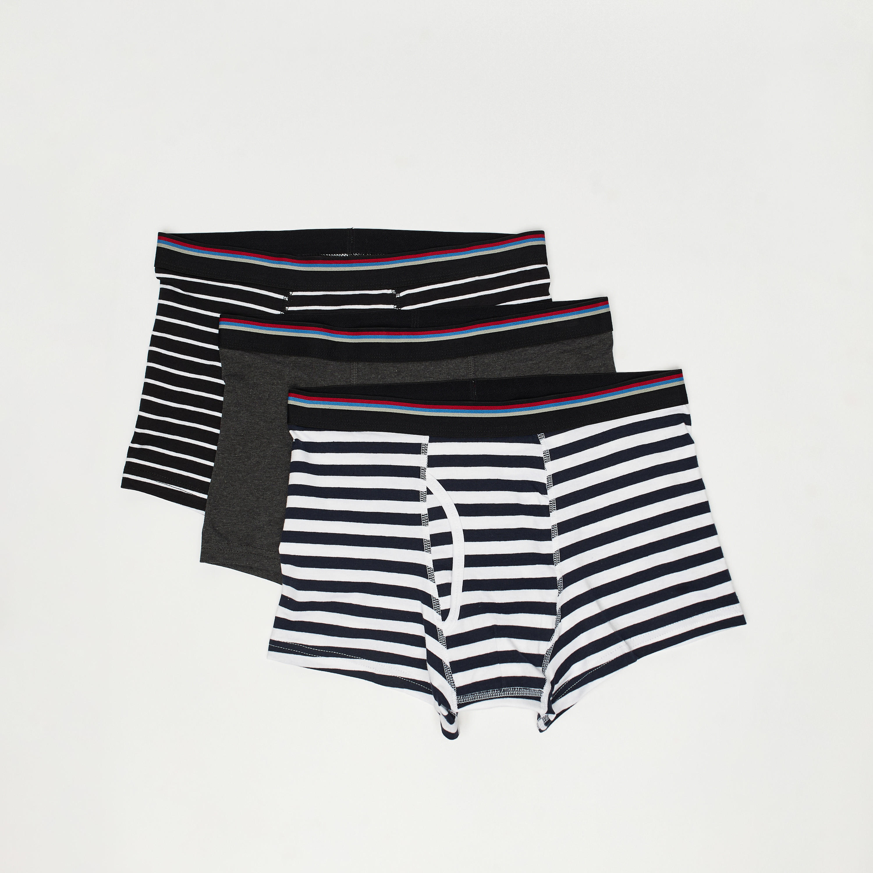 شورت ترانك بخصر مطّاطي - طقم 3 قطع متنوعة-men-clothing-innerwear-underwear-image-1