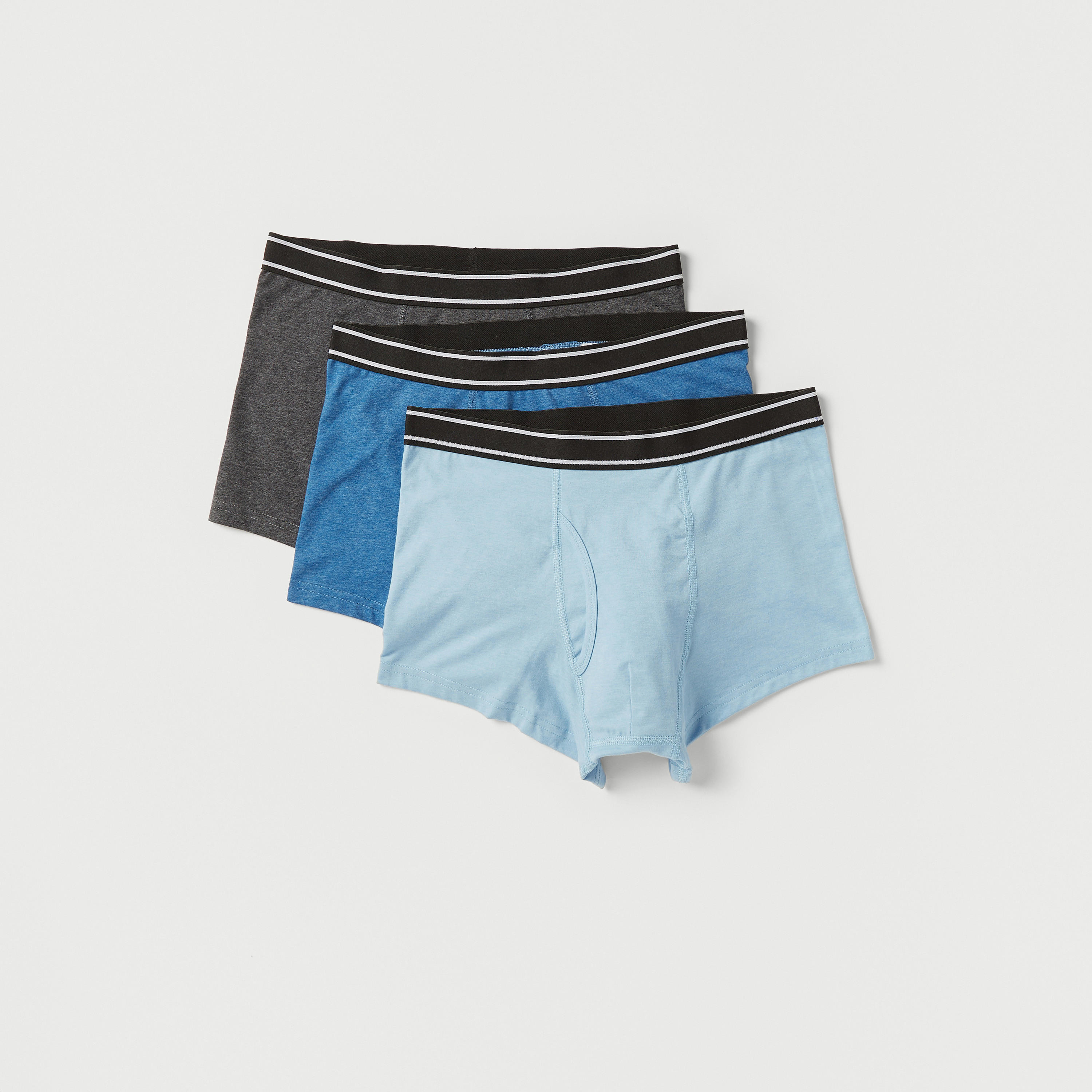 شورت ترانك سادة بخصر مطّاطي- طقم 3 قطع-men-clothing-innerwear-underwear-image-4