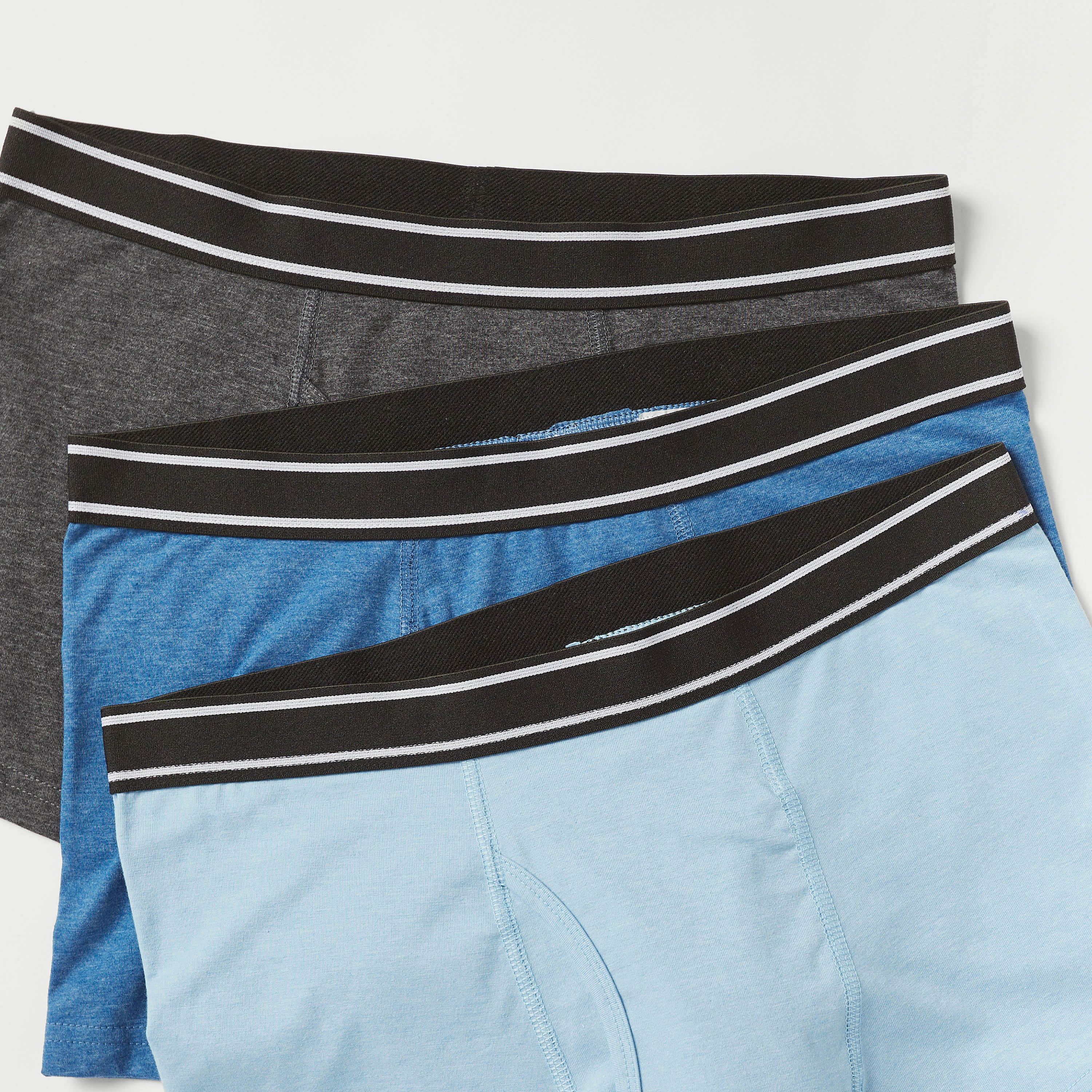 شورت ترانك سادة بخصر مطّاطي- طقم 3 قطع-men-clothing-innerwear-underwear-image-3