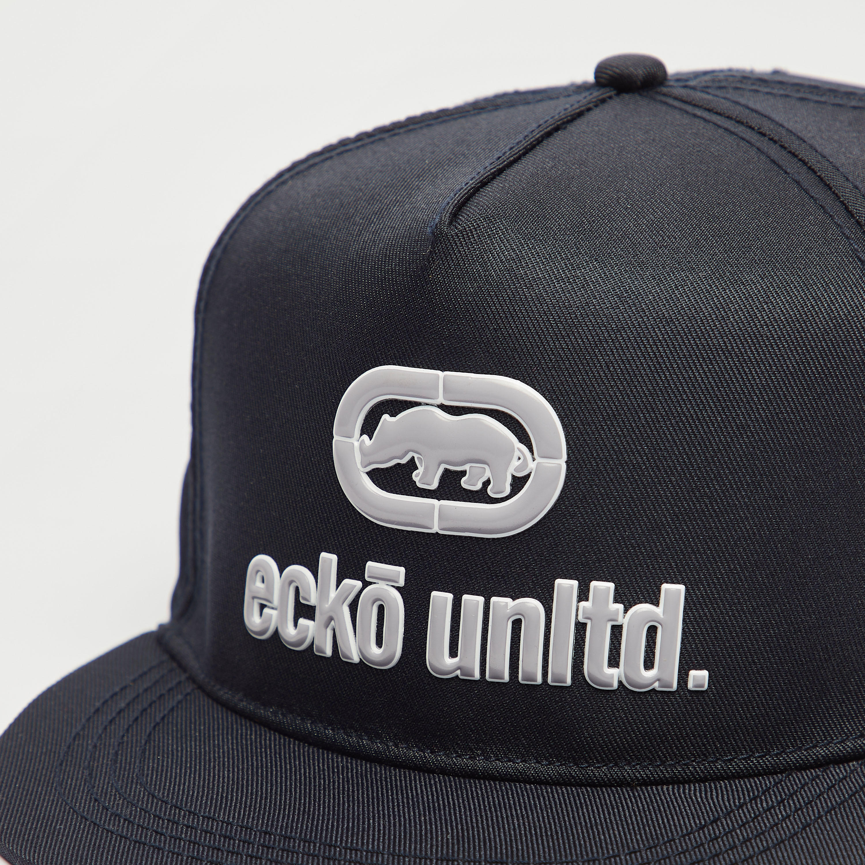 Typographic Detail Cap with Hook and Loop Strap Closure-men-caps-image-3