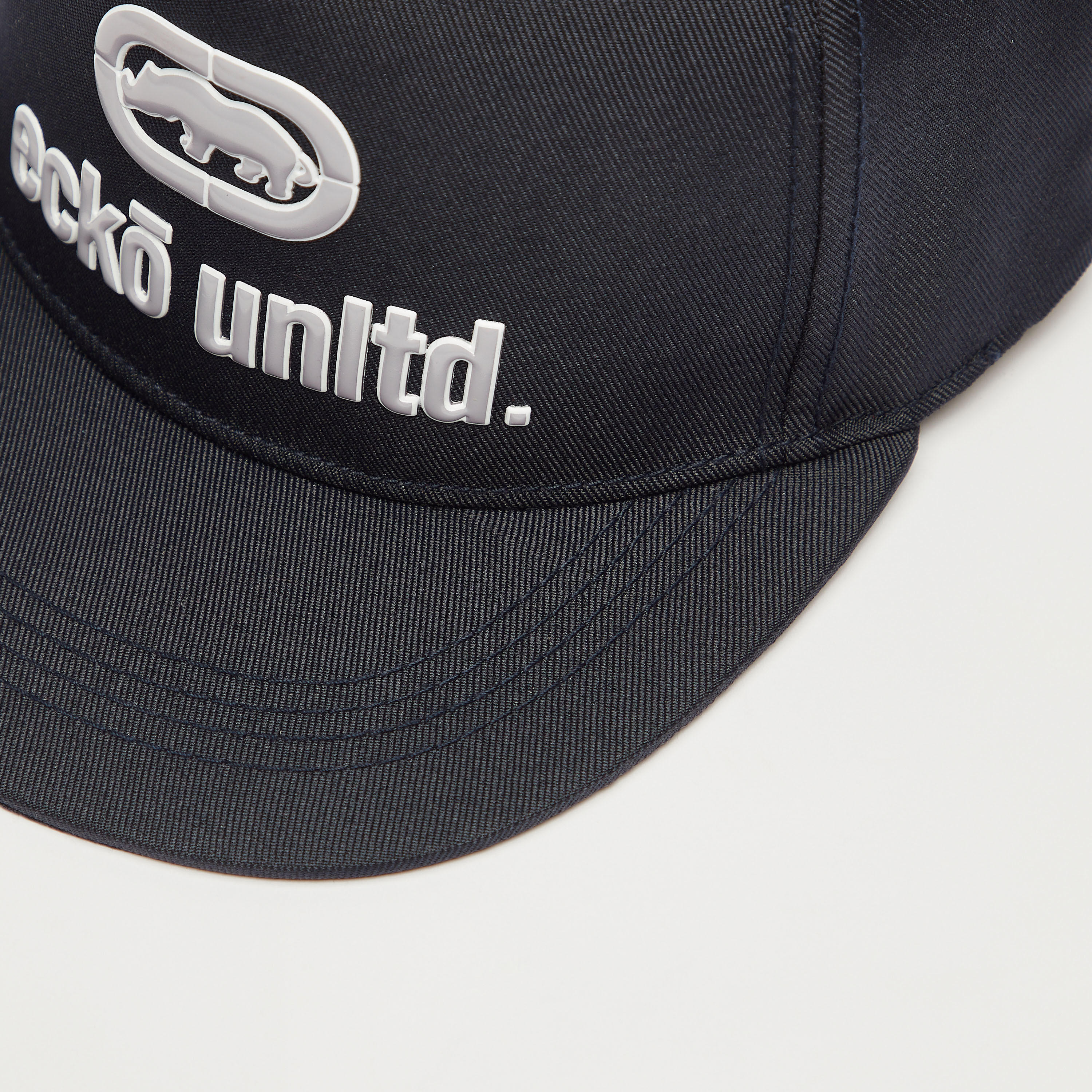 Typographic Detail Cap with Hook and Loop Strap Closure-men-caps-image-4