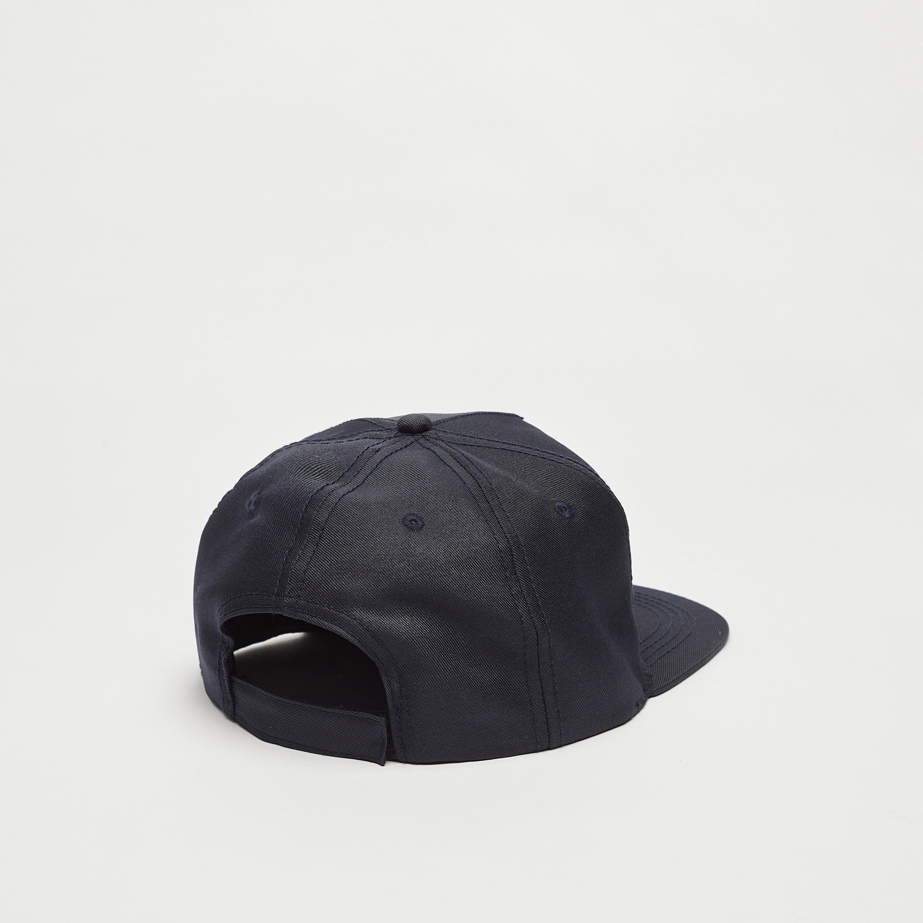 Typographic Detail Cap with Hook and Loop Strap Closure-men-caps-image-5