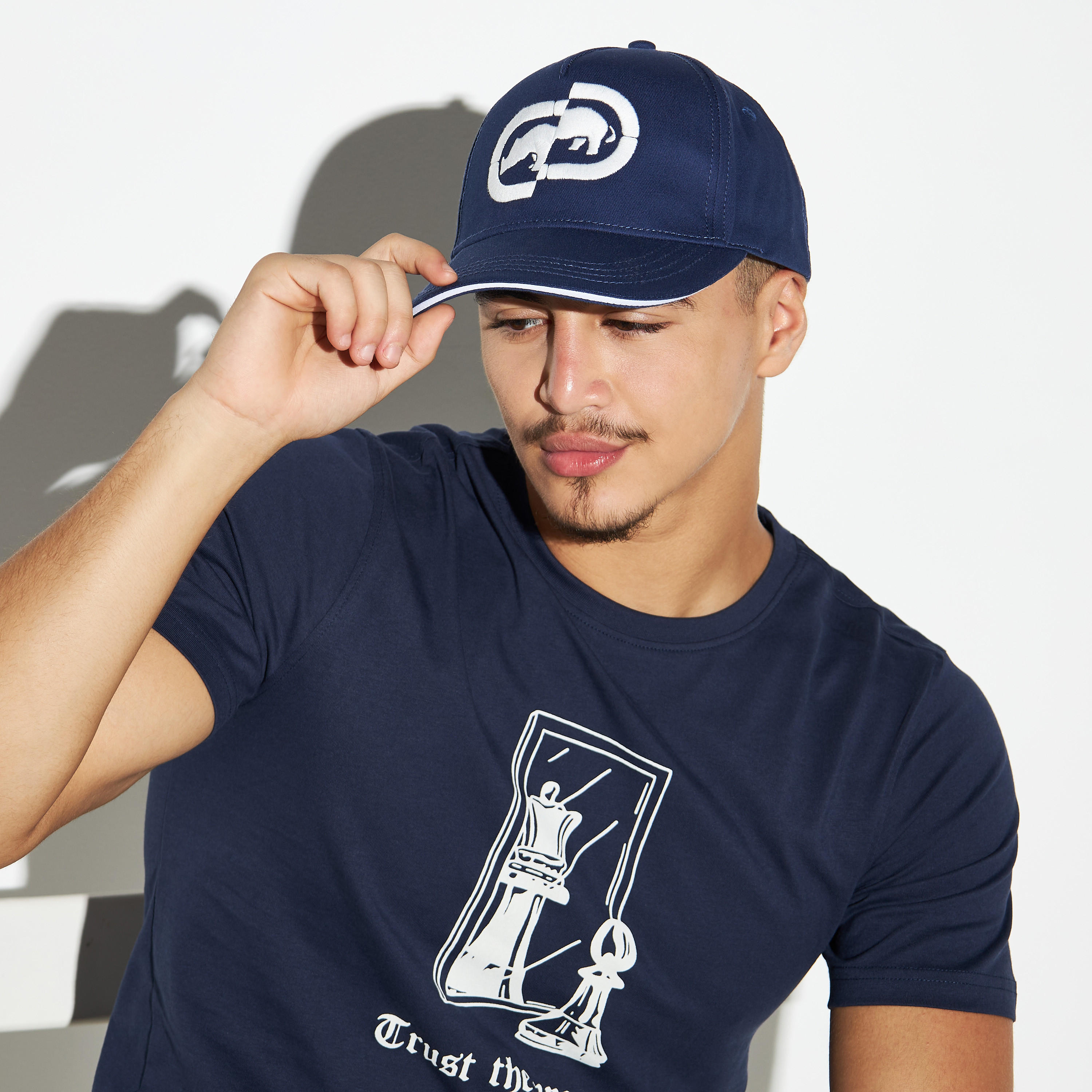 Embroidered Cap with Hook and Loop Strap Closure-men-caps-image-2
