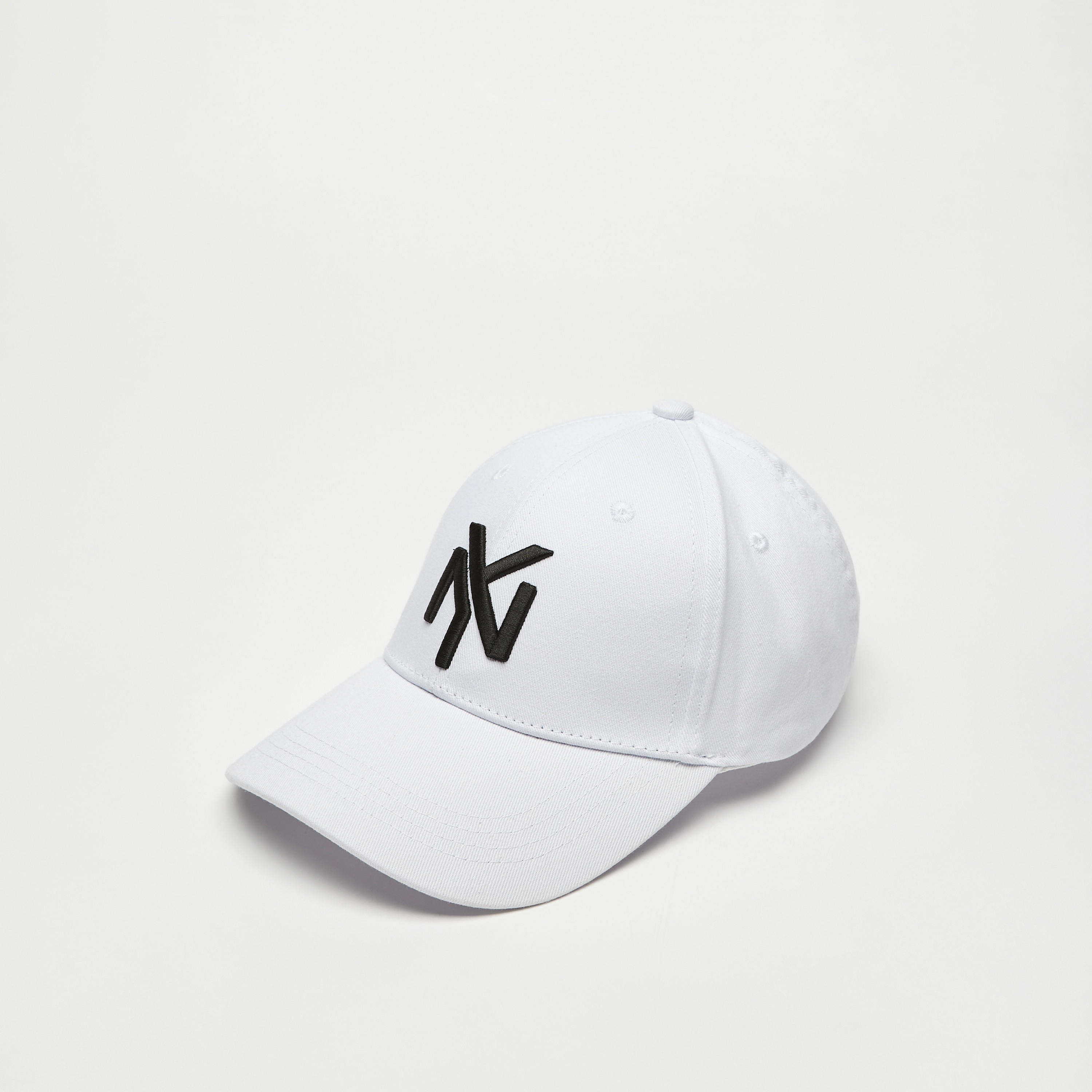 Embroidered Cap with Buckled Strap Closure-men-caps-image-1