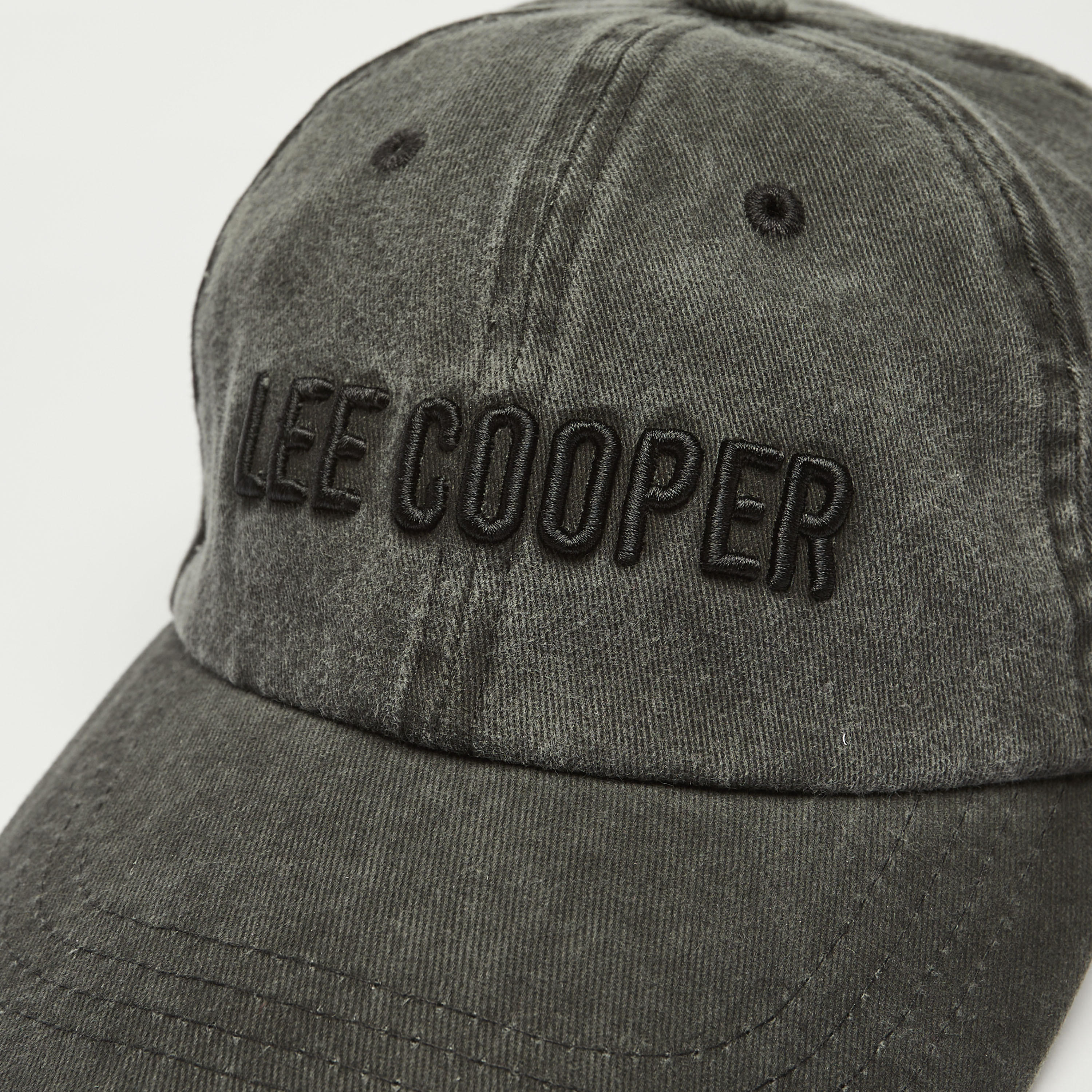 Lee Cooper Logo Embroidered Cap with Buckled Strap Closure-men-caps-image-3