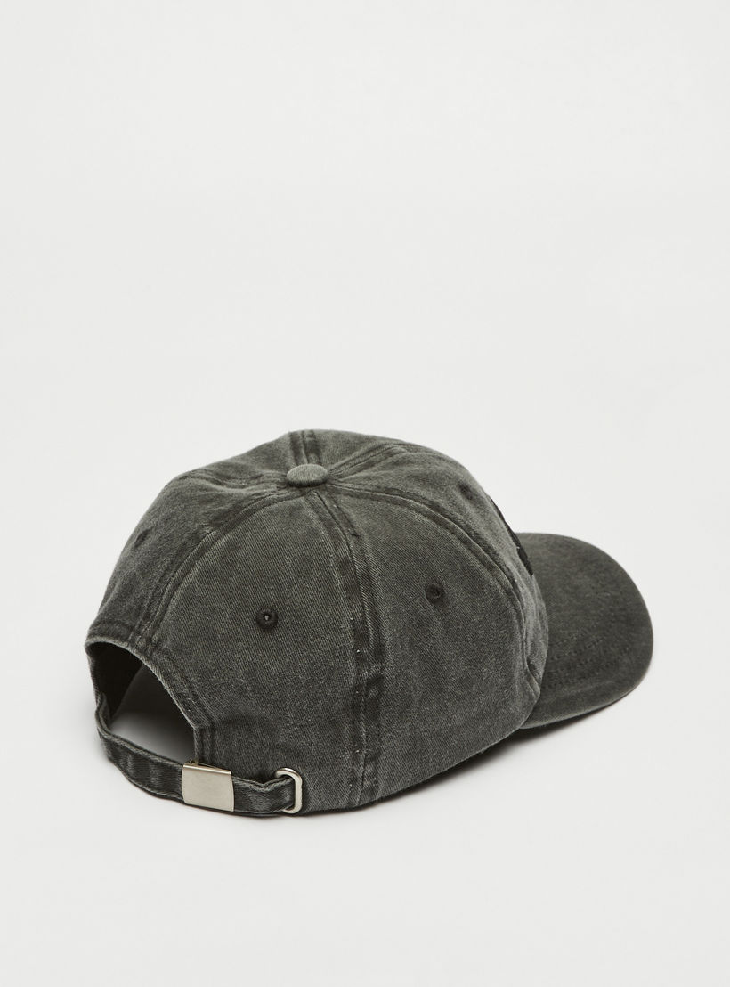 Lee Cooper Logo Embroidered Cap with Buckled Strap Closure-men-caps-image-5