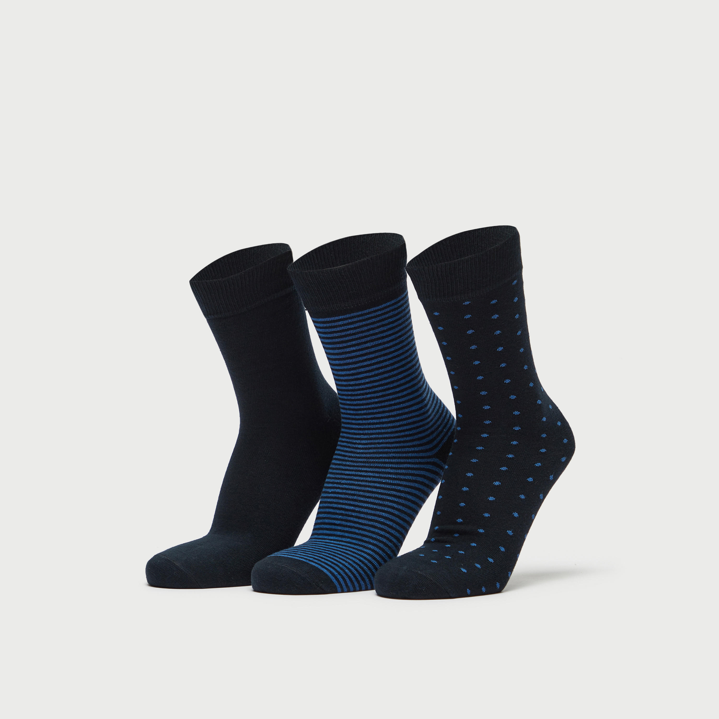 جوارب متنوّعة بطول متوسط - طقم 3 أزواج-men-socks-image-1